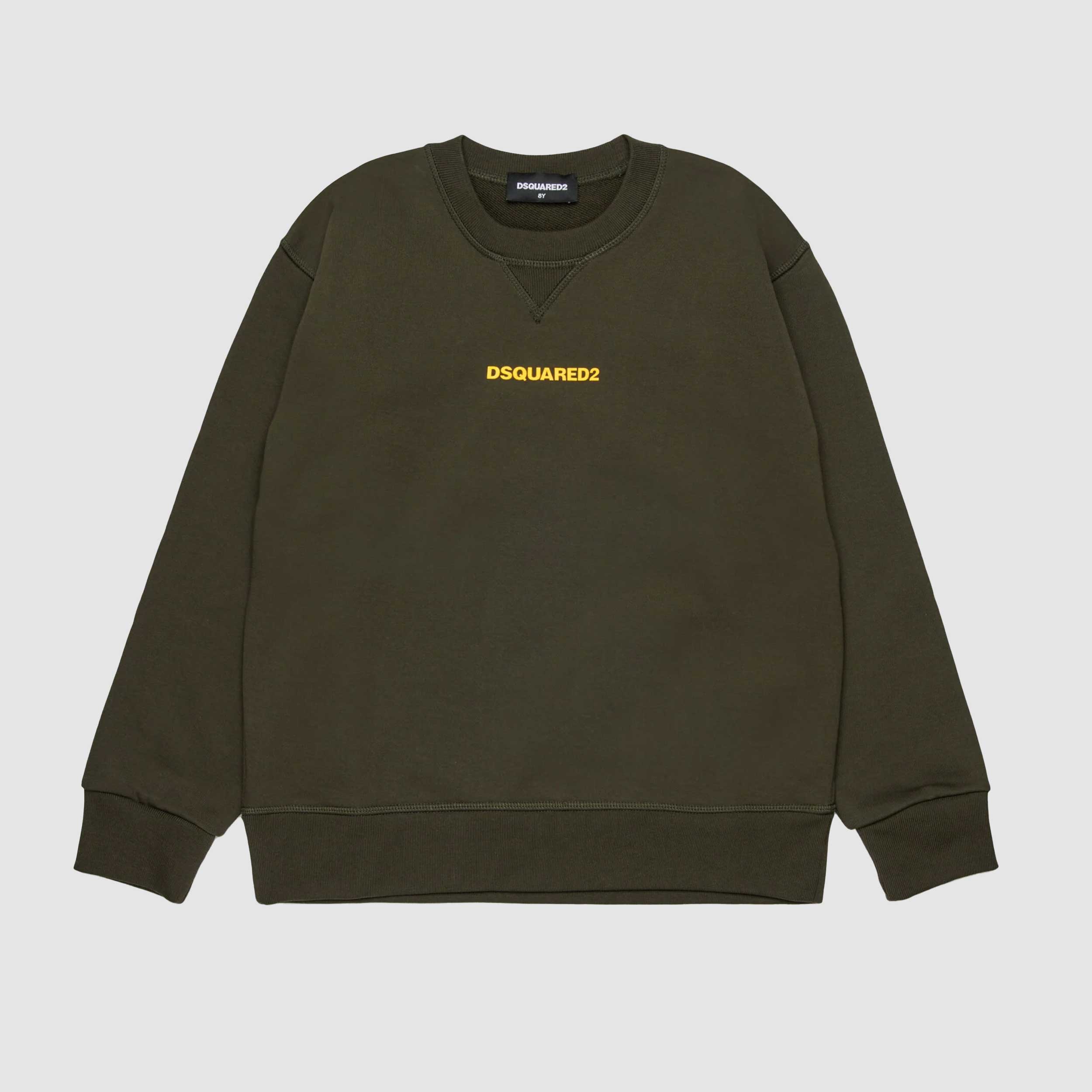 Felpa Verde Leggera In Cotone Firmata DSQUARED2 - annameglio.com abbigliamento moda