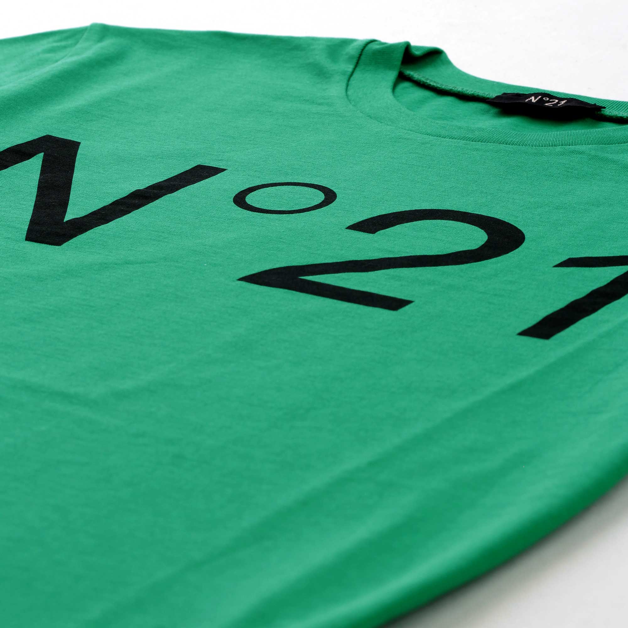 T-shirt Verde Con Logo Firmata N 21 - annameglio.com abbigliamento moda