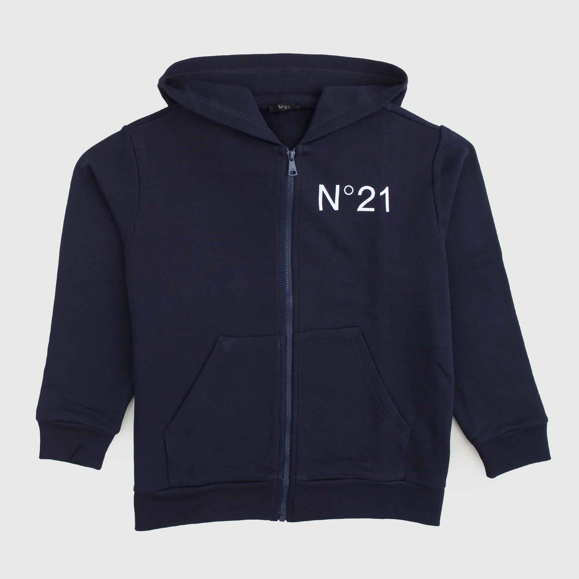 Felpa Con Zip Blu Firmata N 21 - annameglio.com abbigliamento moda