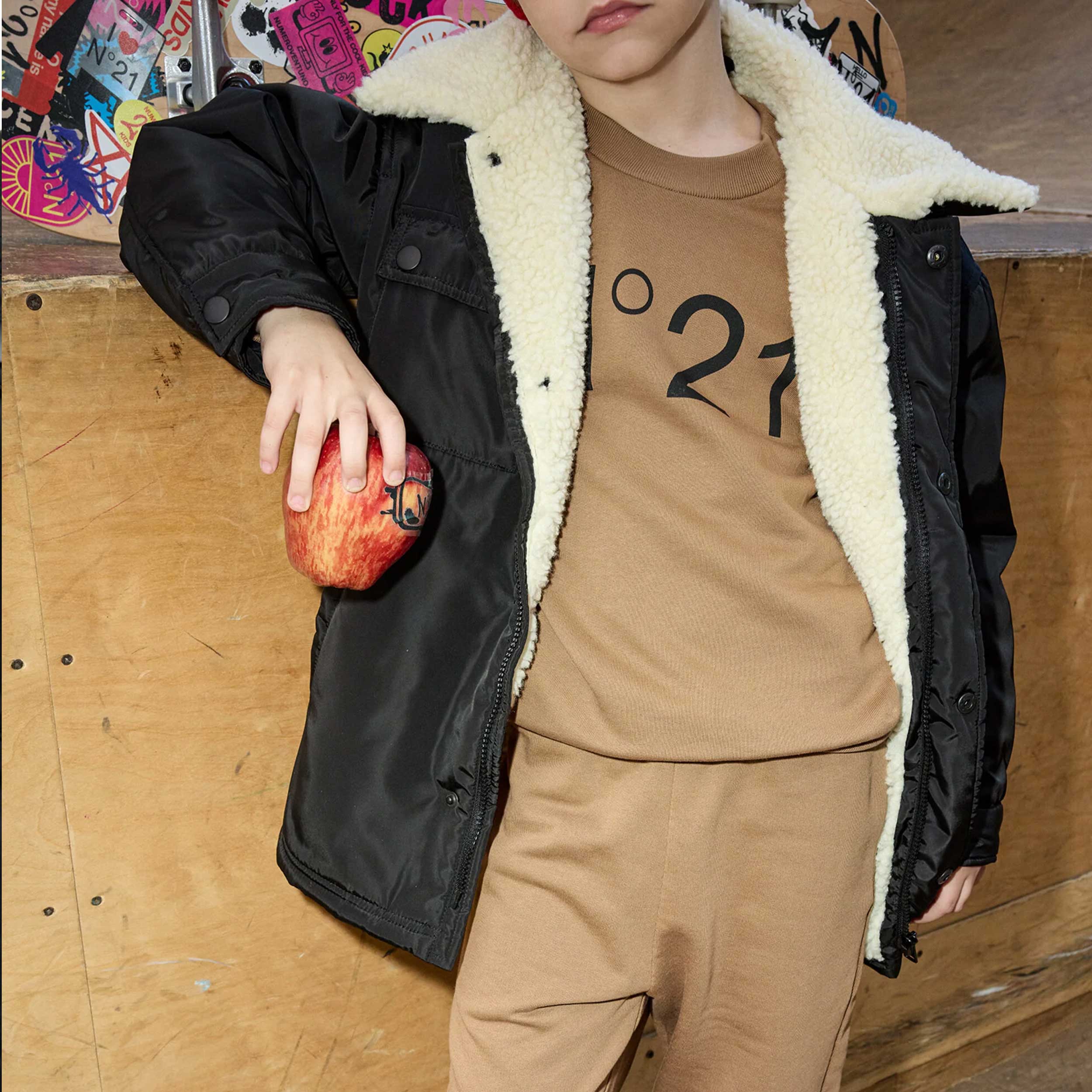 Giacca Lunga Con Interno In Teddy Firmata N 21 - annameglio.com abbigliamento moda