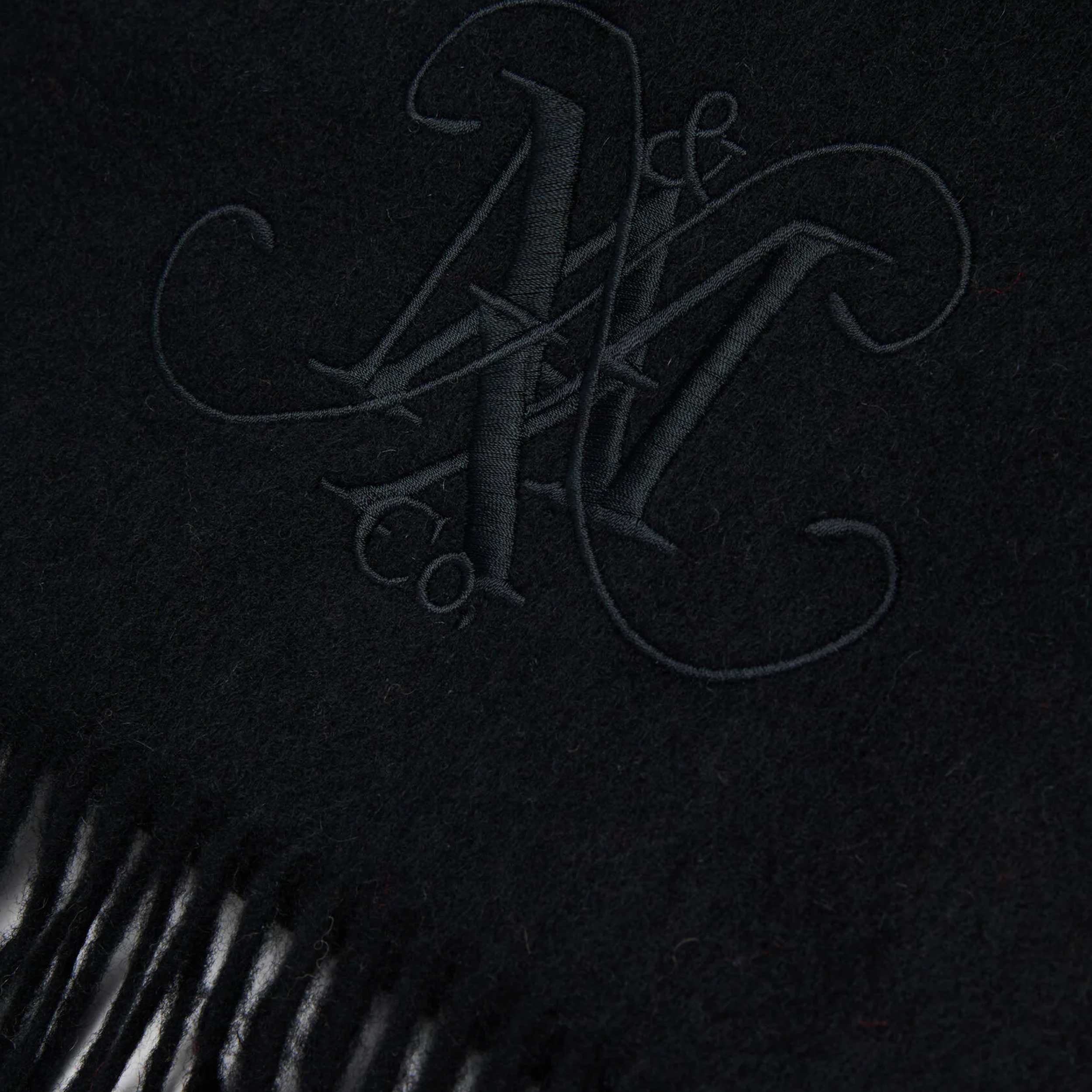 Sciarpa Nera In Lana Con Logo Firmata MAX AND CO - annameglio.com abbigliamento moda