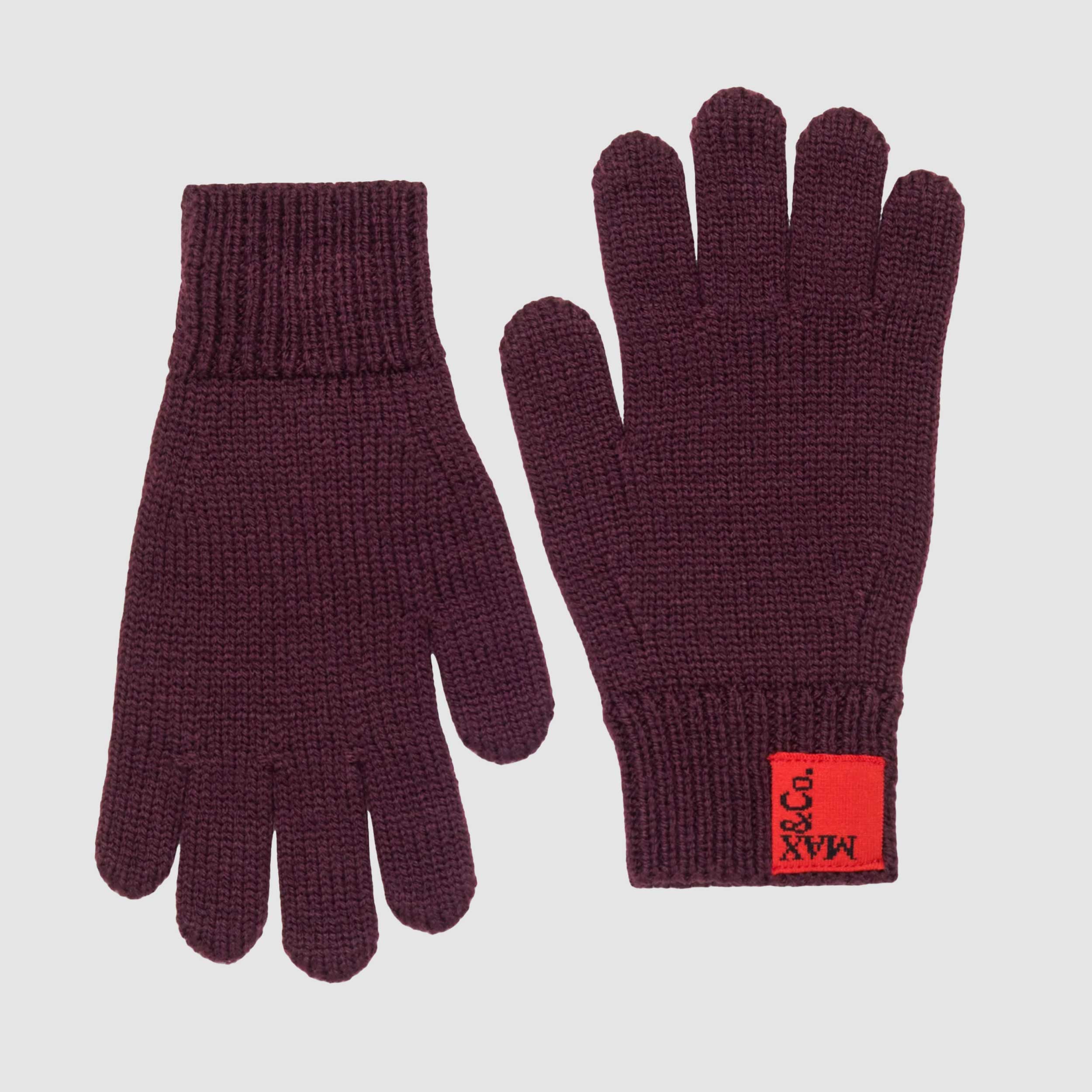 Guanti Bordeaux In Misto Lana By MAX AND CO - annameglio.com abbigliamento moda