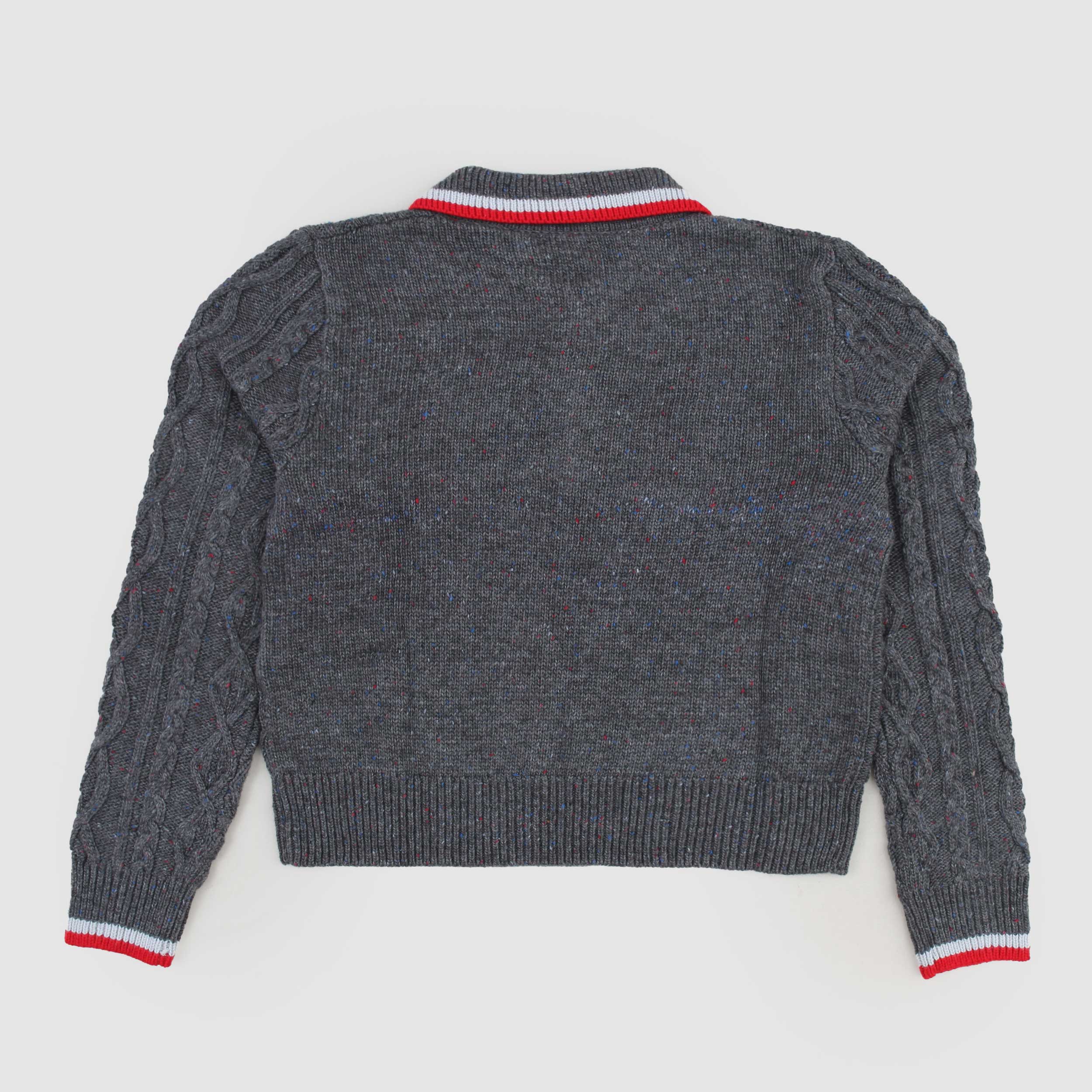 Maglioncino Grigio E Dettagli Rossi By MAX AND CO - annameglio.com abbigliamento moda