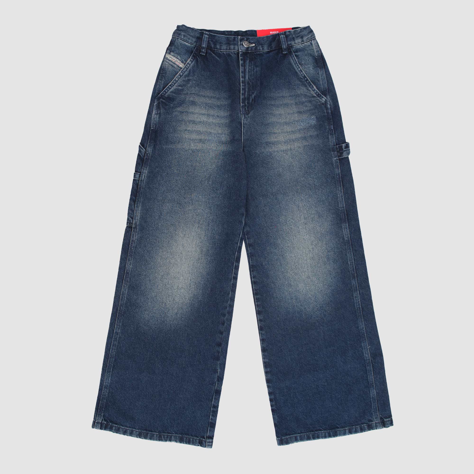 Jeans In Denim Blu Largo Firmata DIESEL - annameglio.com abbigliamento moda