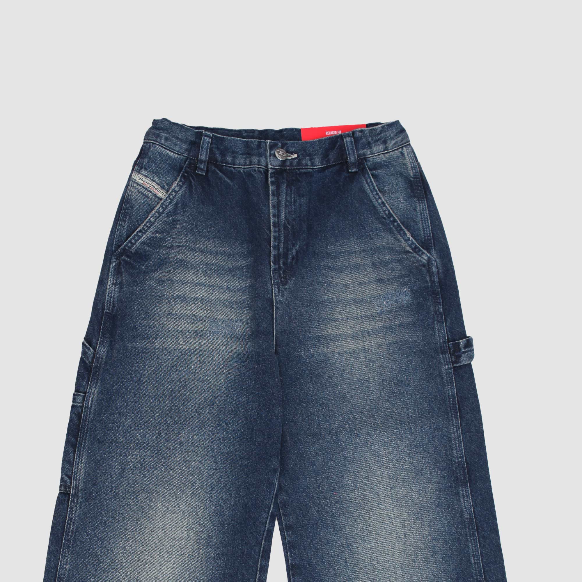 Jeans In Denim Blu Largo Firmata DIESEL - annameglio.com abbigliamento moda