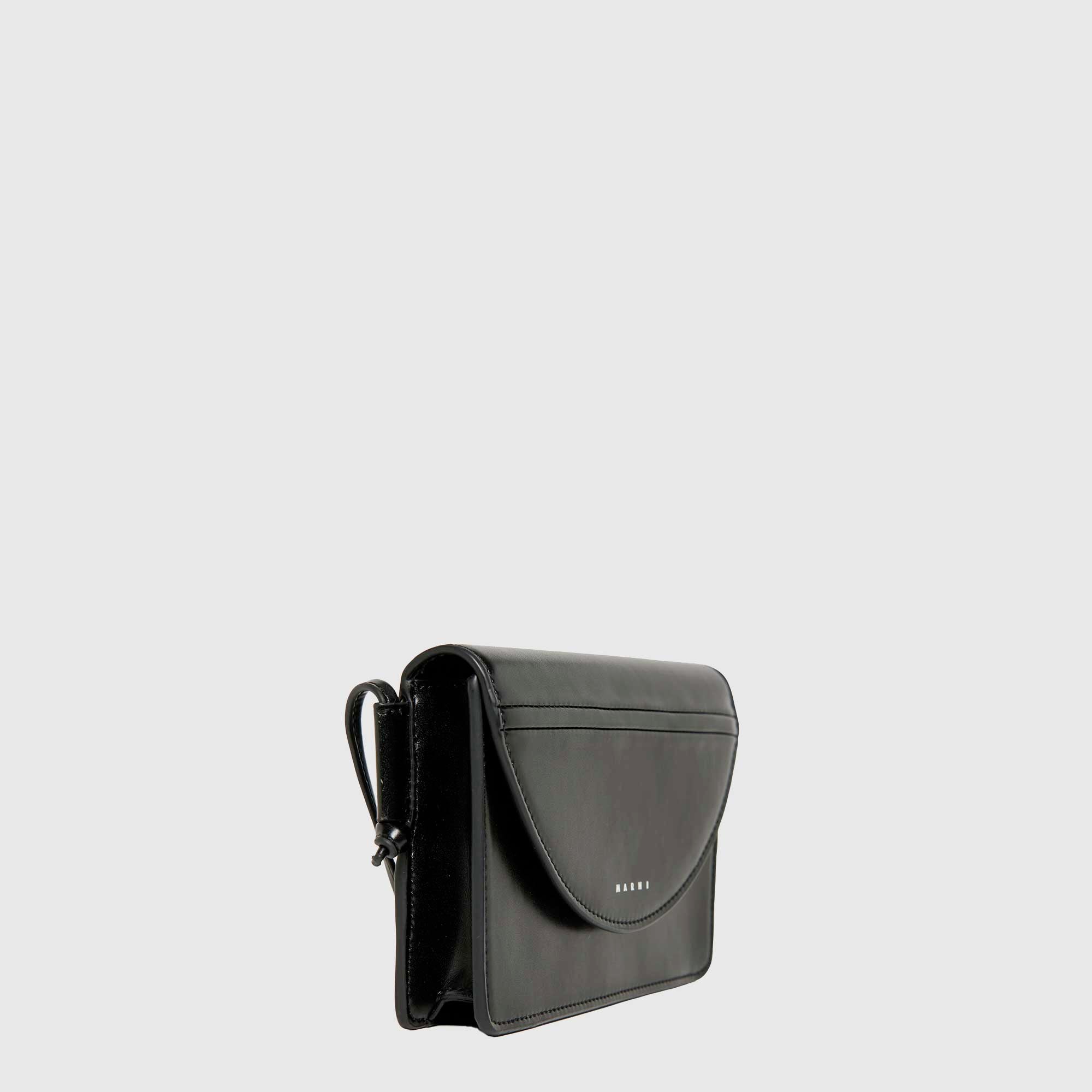 Borsa A Spalla Nera Con Stampa Firmata Marni - annameglio.com abbigliamento moda