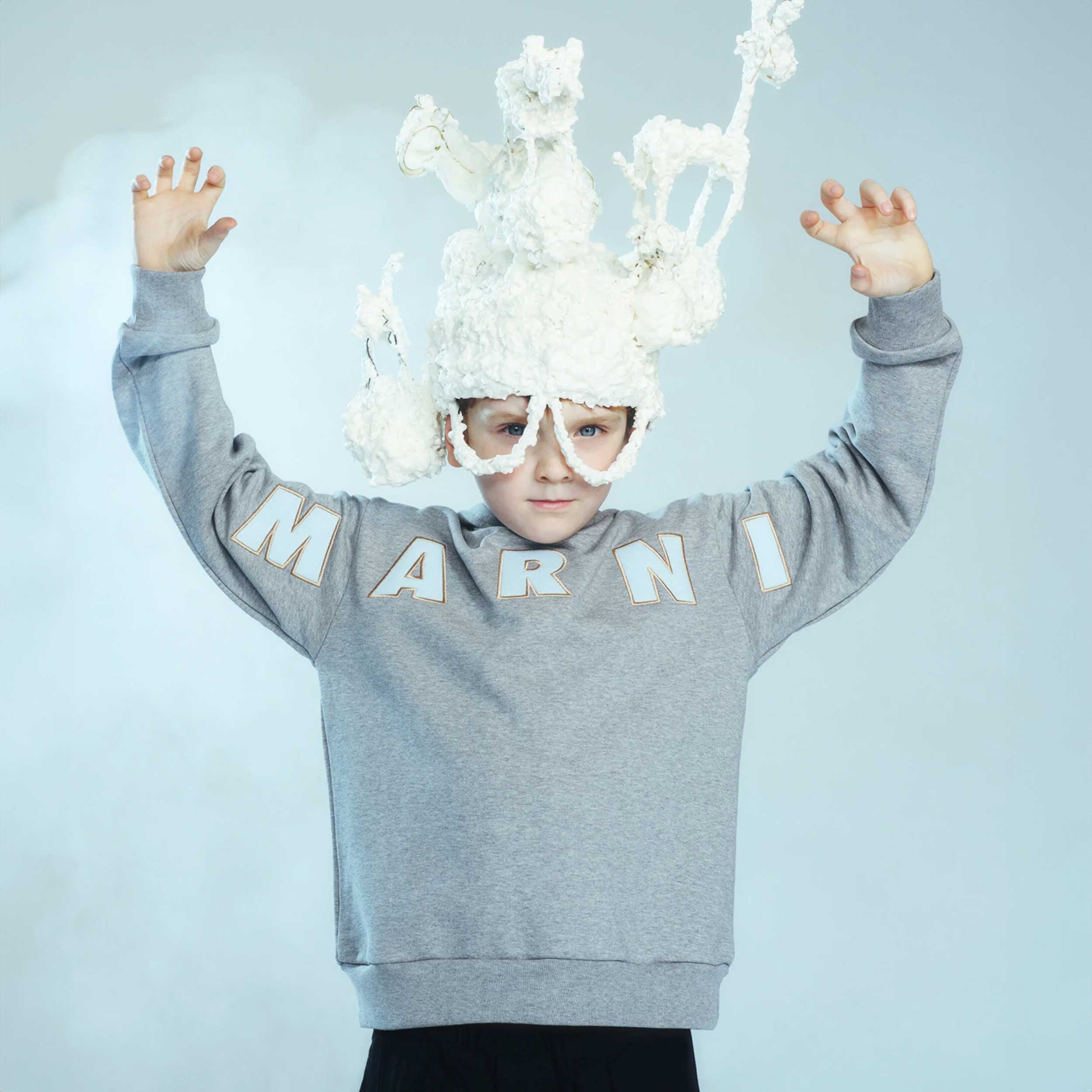 Felpa Con Logo In Contrasto Firmata MARNI - annameglio.com abbigliamento moda