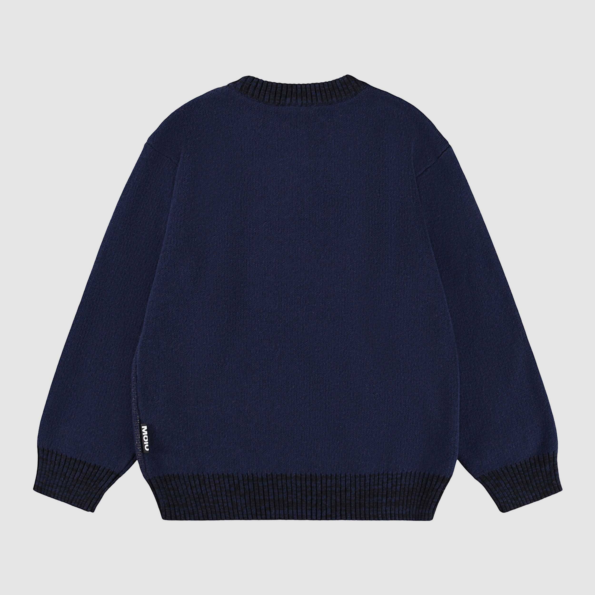 Maglioncino Blu Con Stampa Firmato MOLO - annameglio.com abbigliamento moda