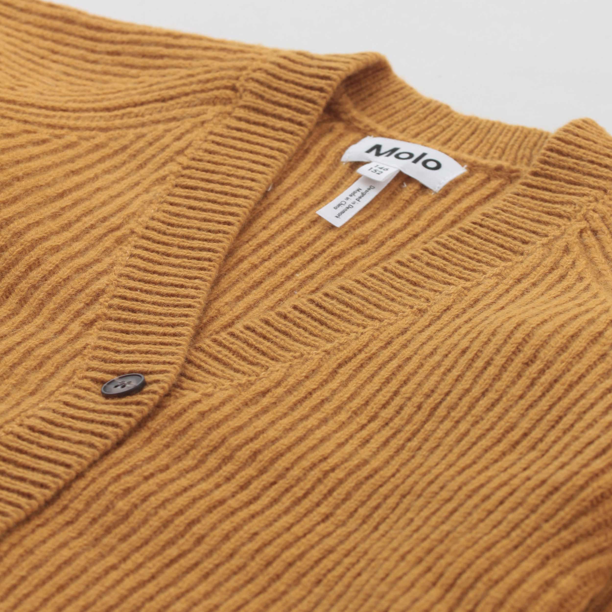 Cardigan Color Ocra Firmato MOLO - annameglio.com abbigliamento moda