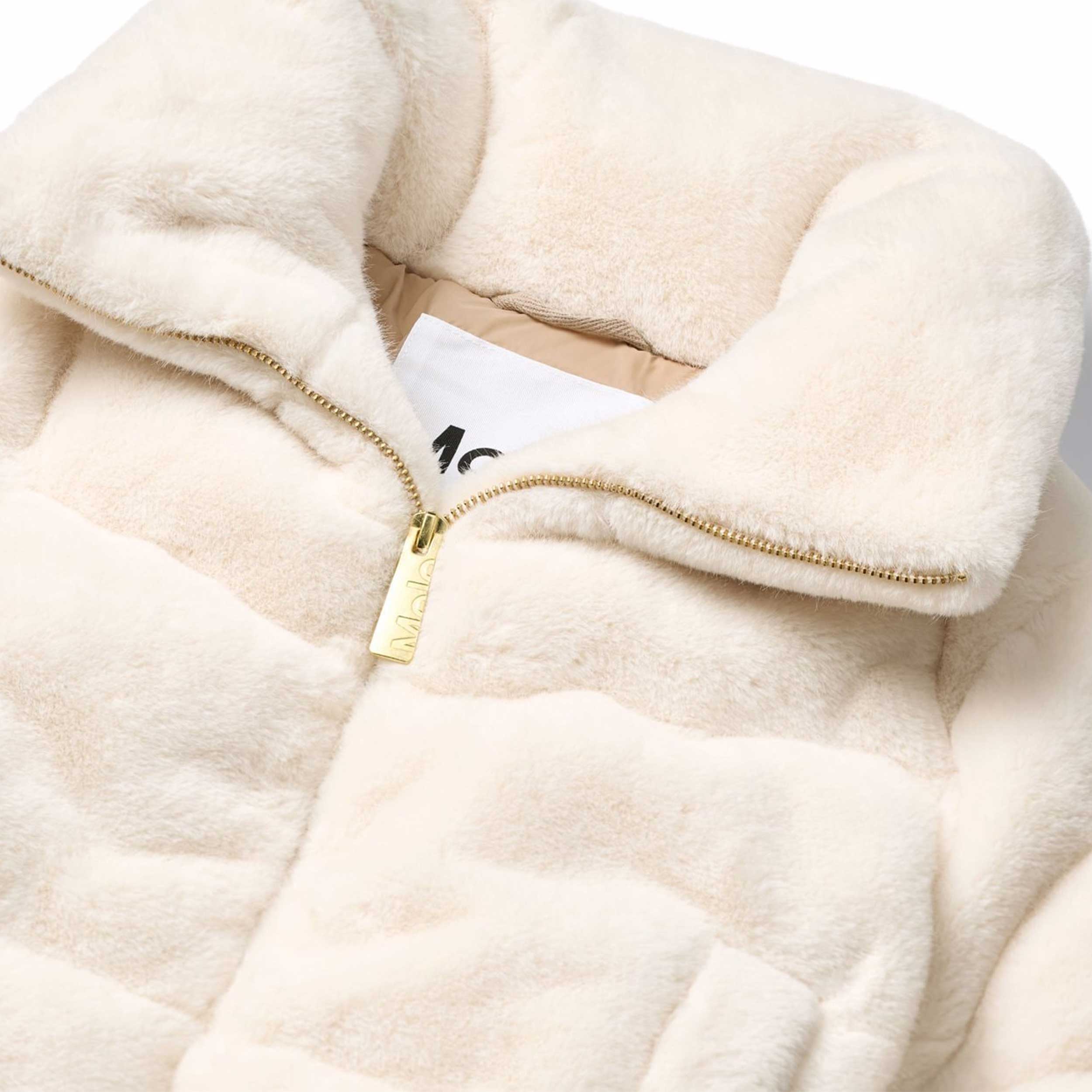 Giubbino Latte In Ecopelliccia Firmato MOLO - annameglio.com abbigliamento moda