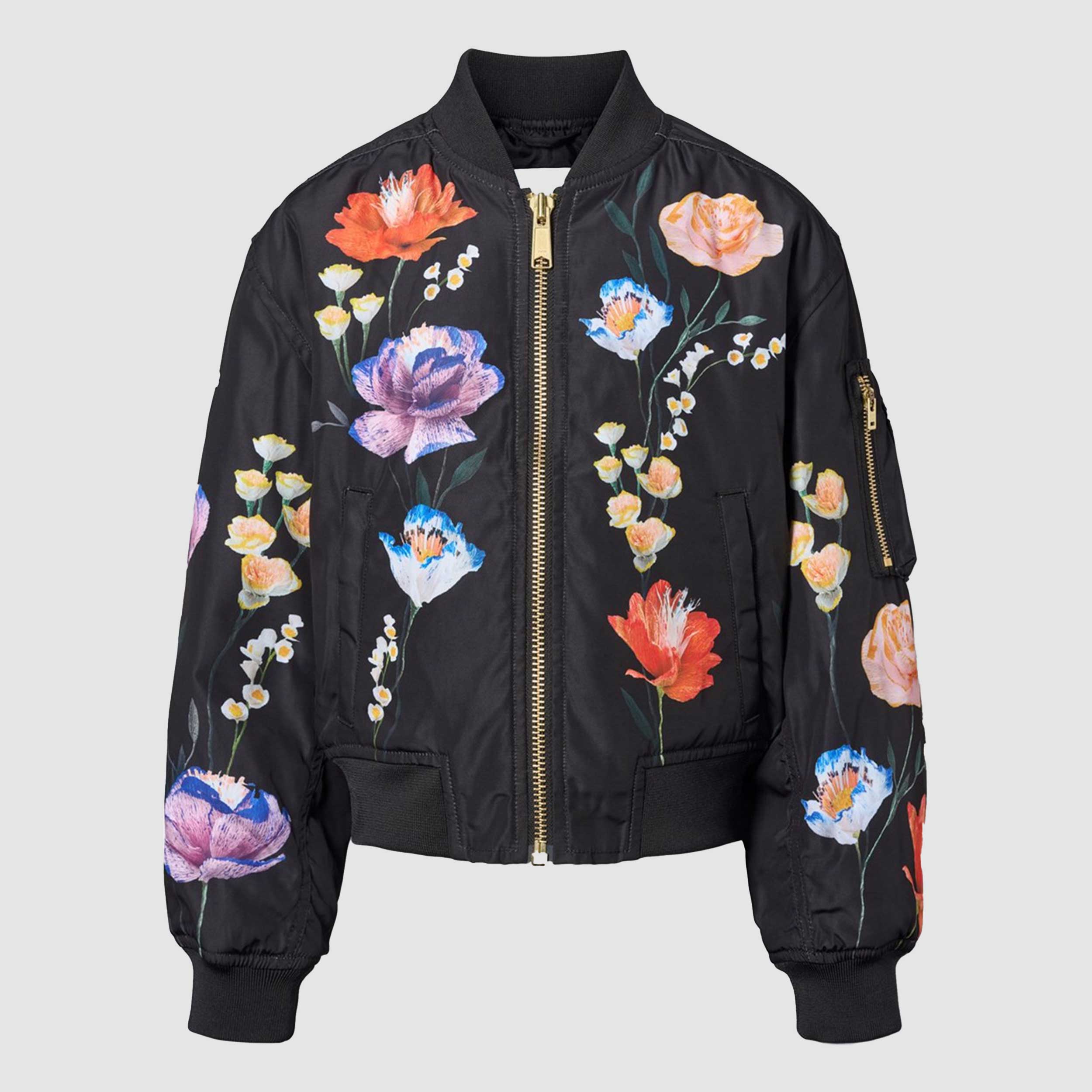 Bomber Nero Hedia Floreale Firmato MOLO - annameglio.com abbigliamento moda