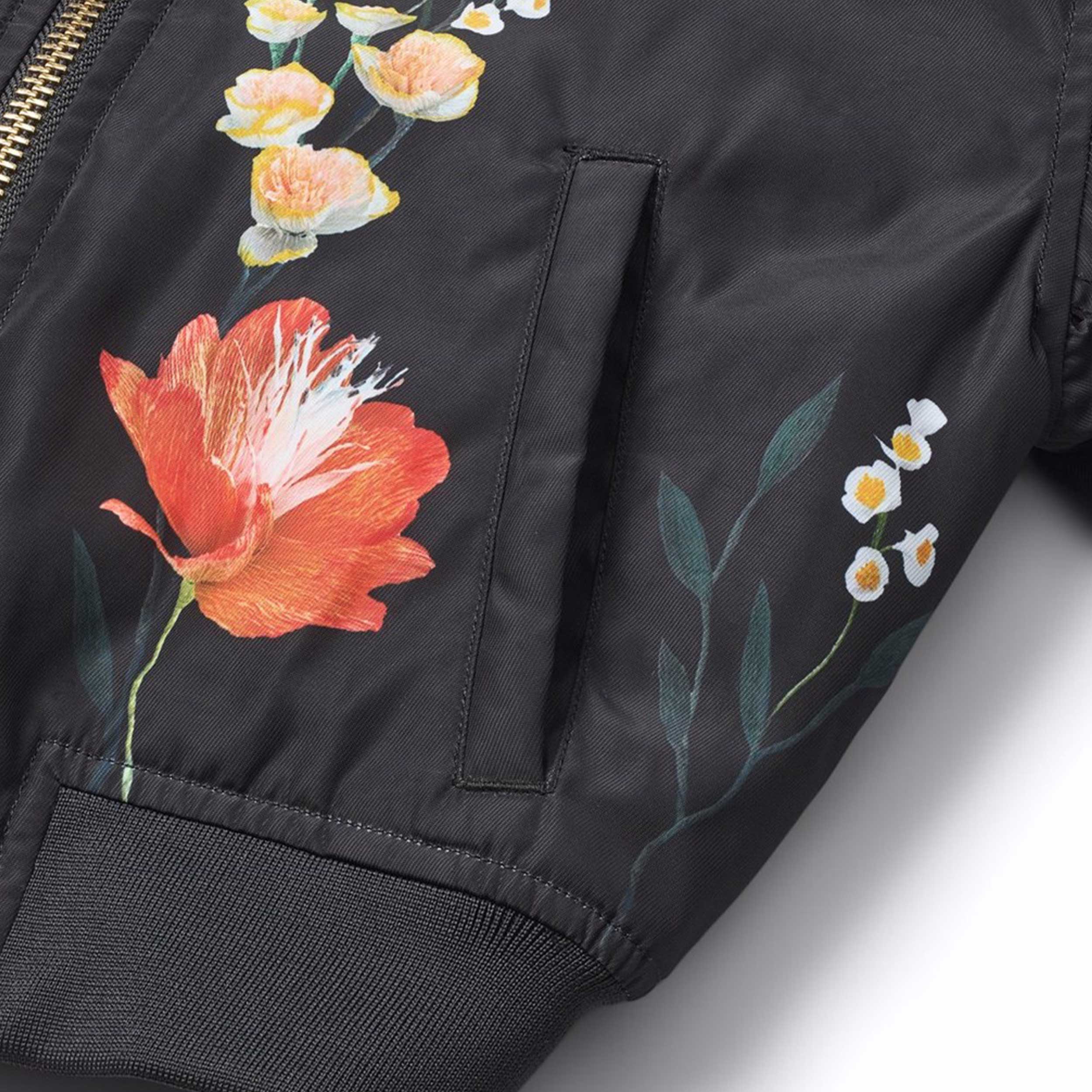 Bomber Nero Hedia Floreale Firmato MOLO - annameglio.com abbigliamento moda