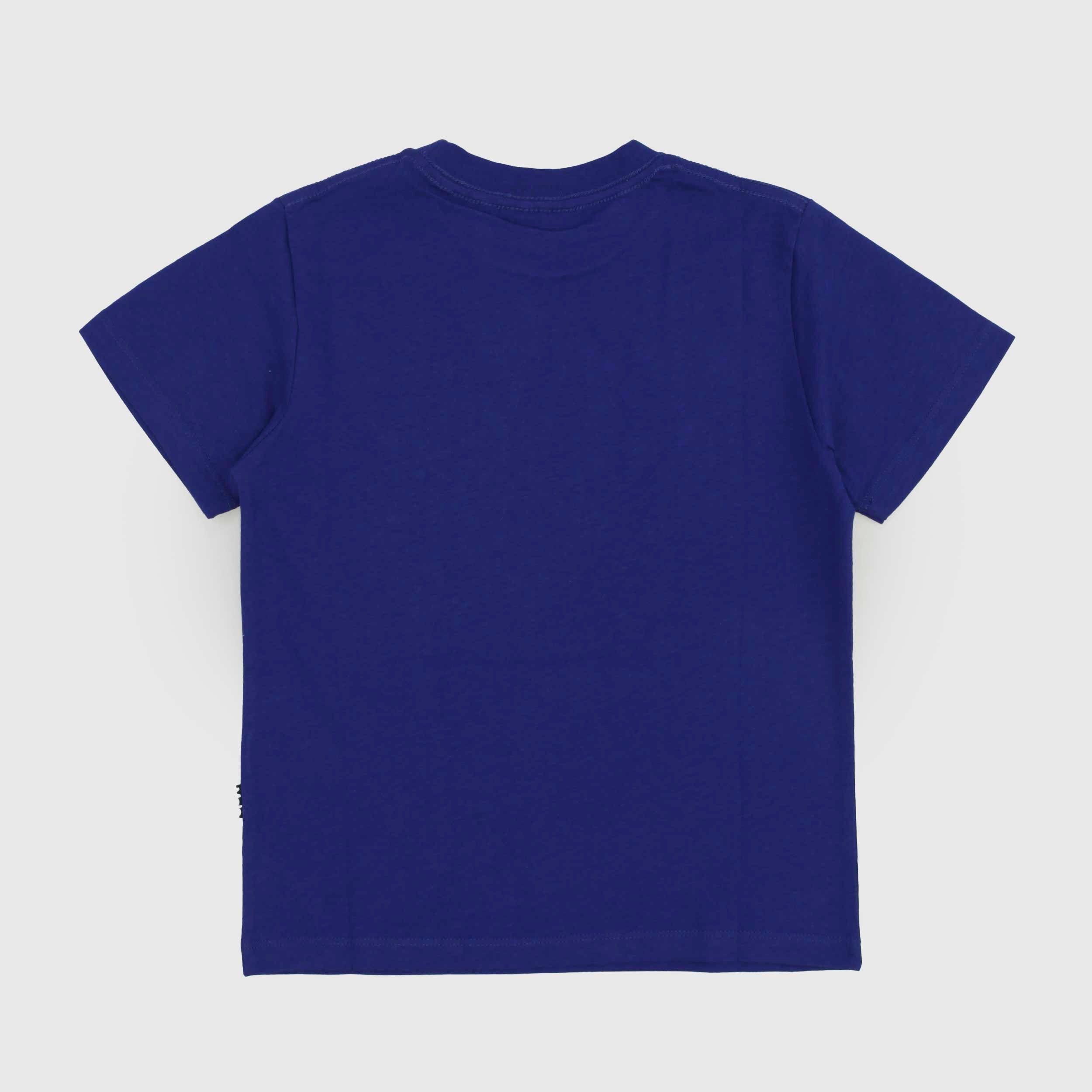 T-shirt Indaco Con Smile Bianco Firmato MOLO - annameglio.com abbigliamento moda