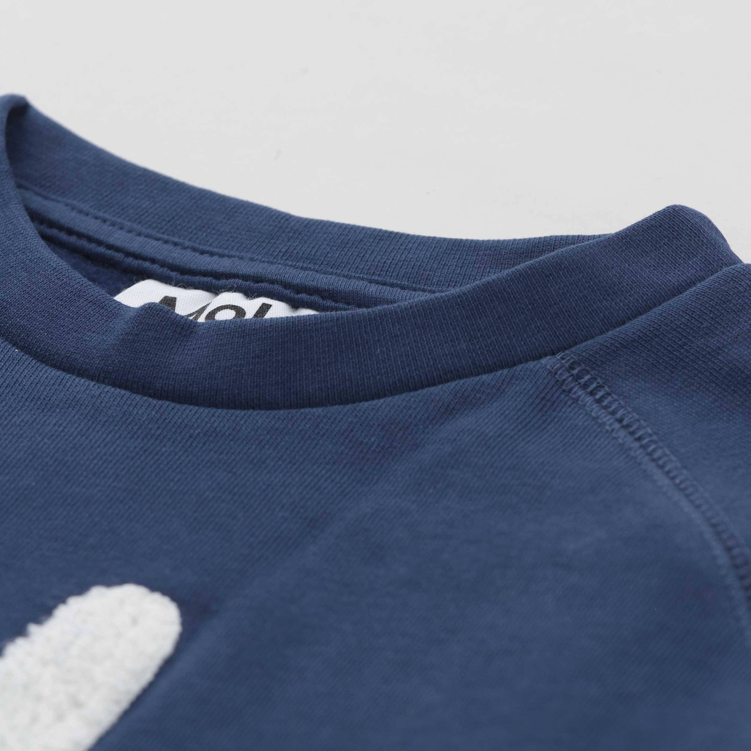 Felpa Indaco Con Smile Teddy Firmata MOLO - annameglio.com abbigliamento moda