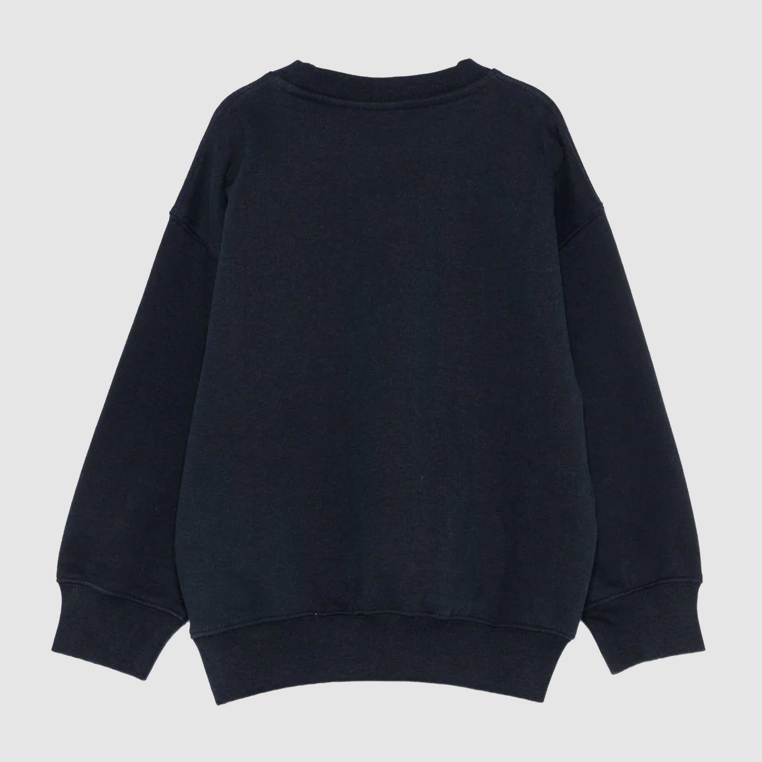 Felpa Nera Con Stampa Smile Firmata MOLO - annameglio.com abbigliamento moda