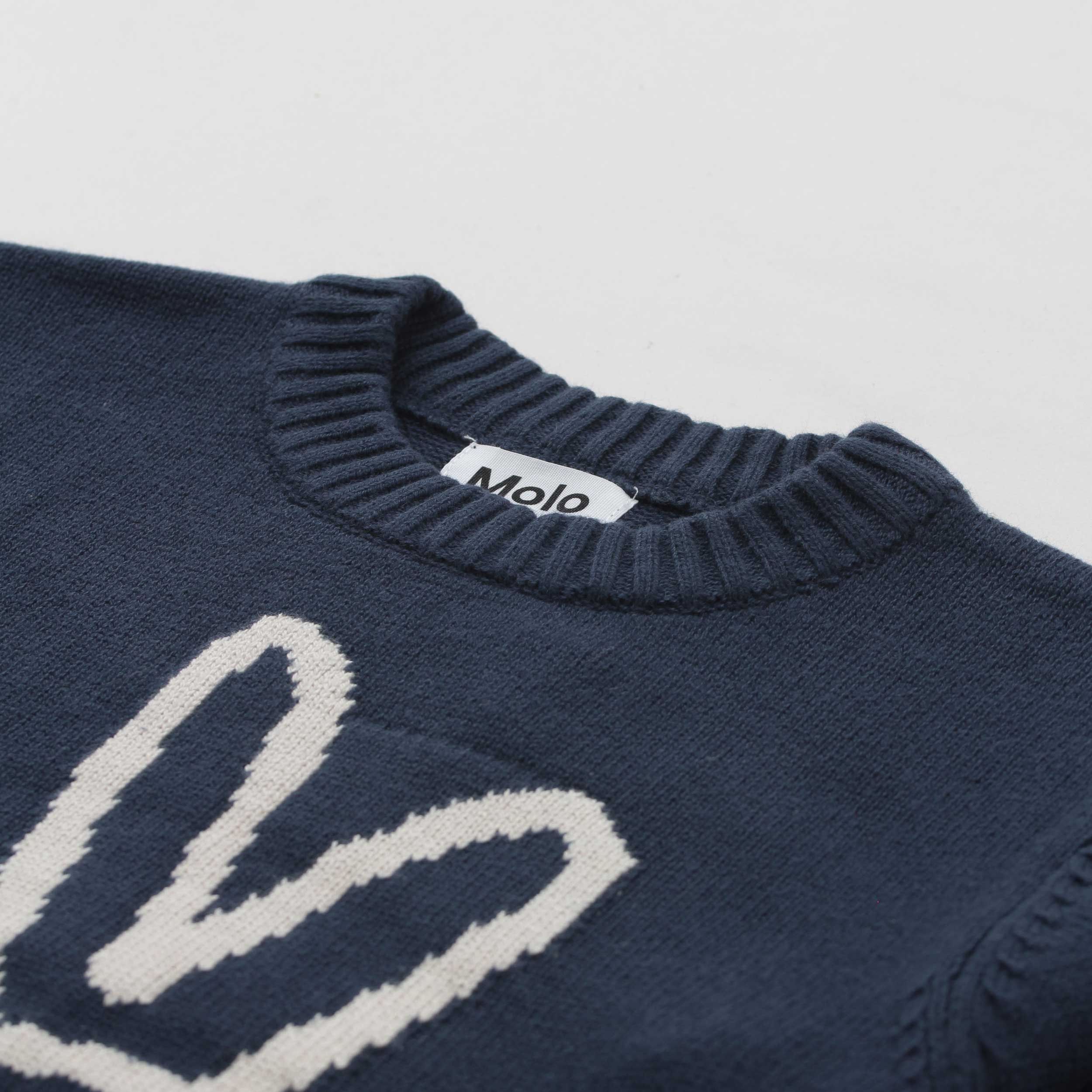 Maglioncino Indaco Con Stampa Firmato MOLO - annameglio.com abbigliamento moda