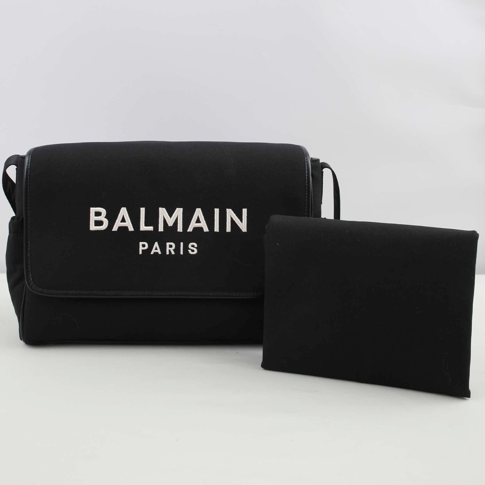 Borsa Fasciatoio Nera Con Logo Firmata BALMAIN - annameglio.com abbigliamento moda