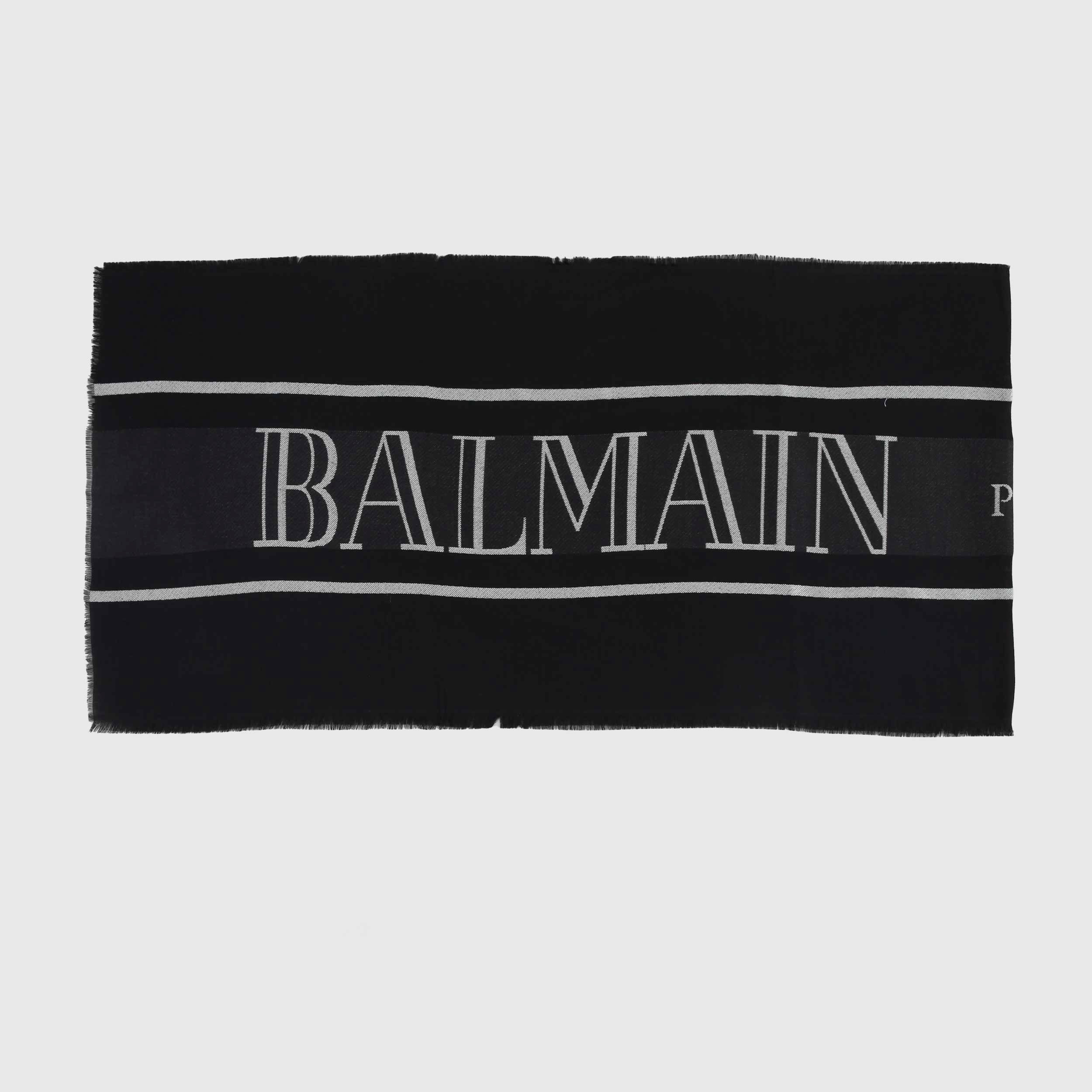 Foulard Grigio E Nero Firmato BALMAIN - annameglio.com abbigliamento moda