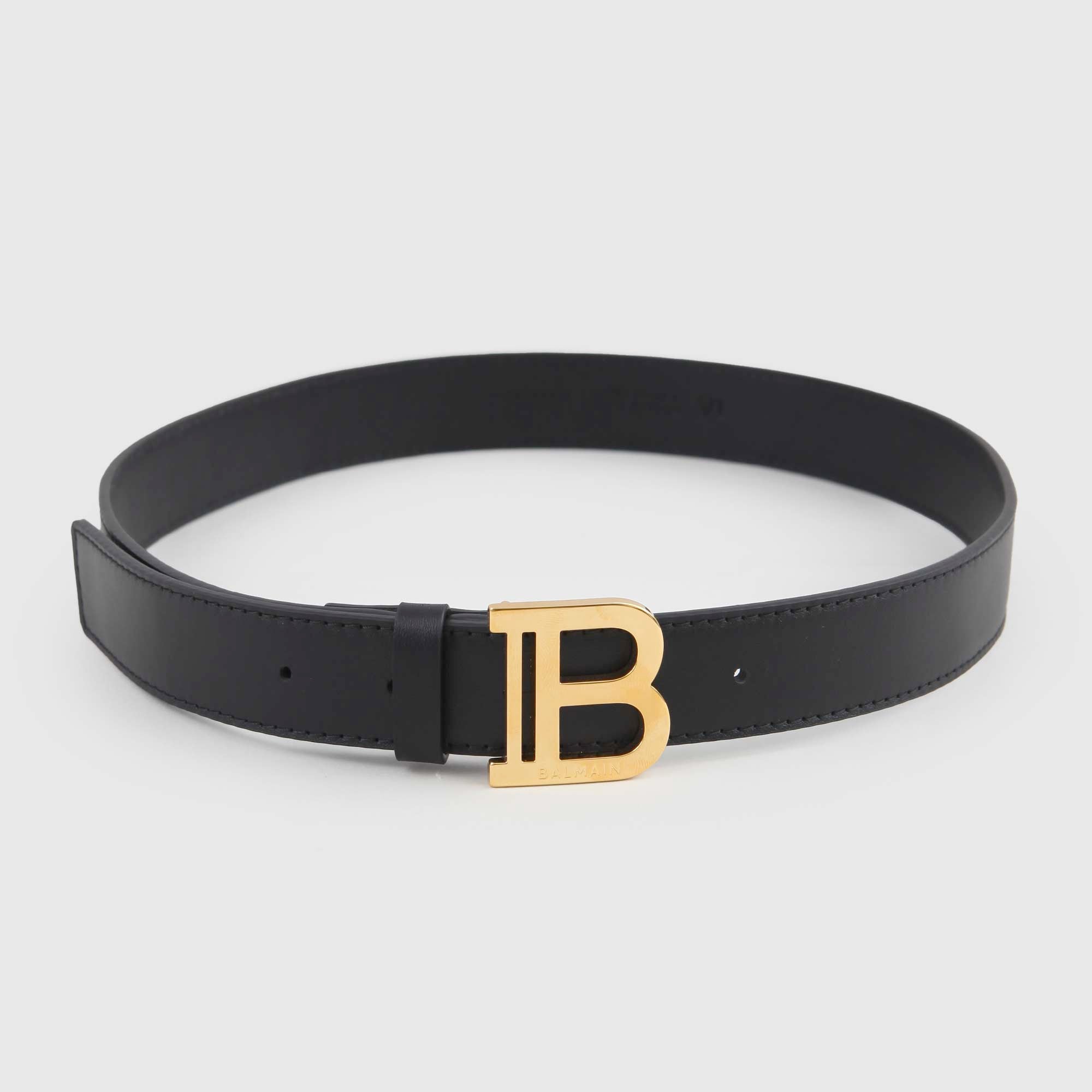 Cintura Nera Con Fibbia Oro Firmata BALMAIN - annameglio.com abbigliamento moda