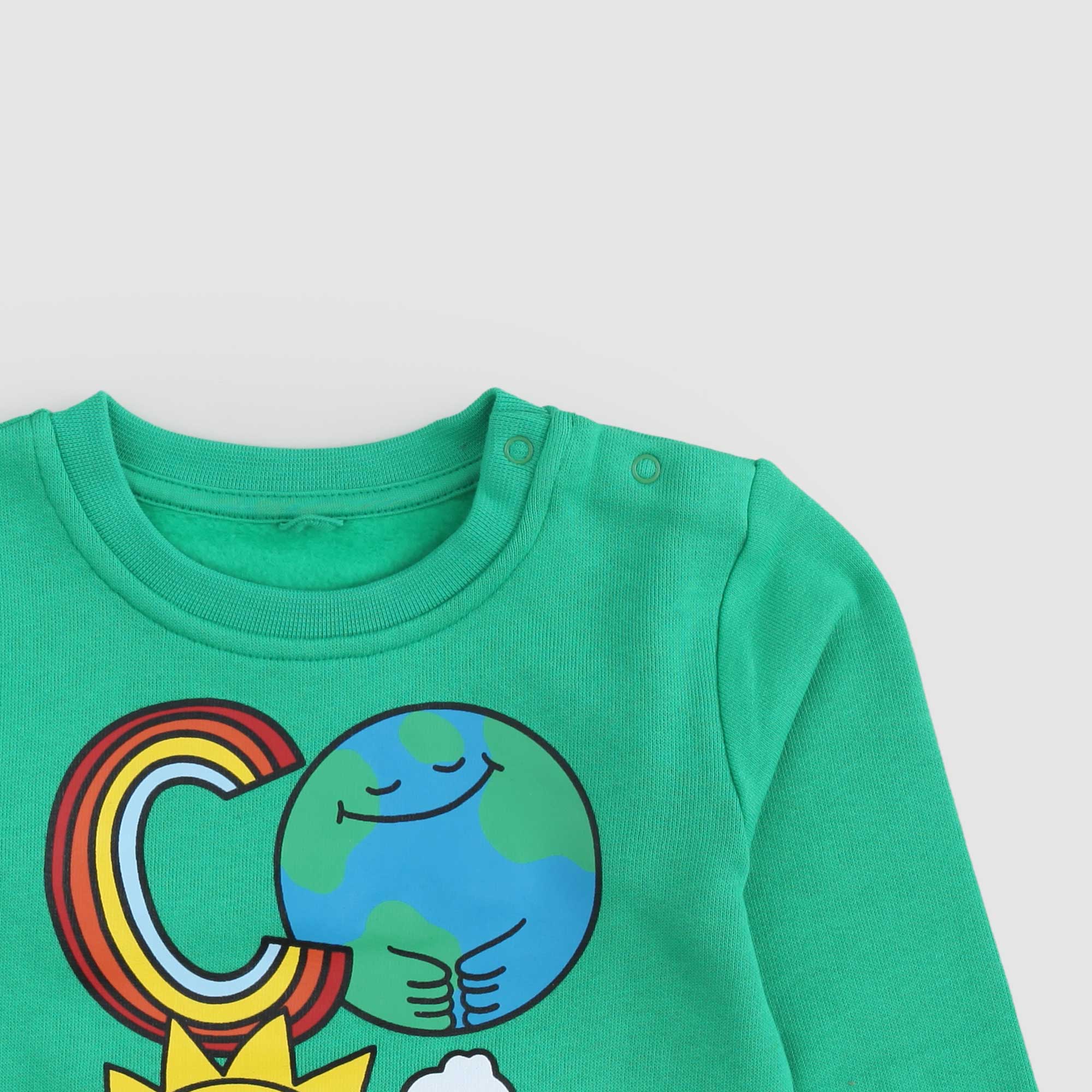 Felpa Verde Con Stampe Firmata STELLA MCCARTNEY - annameglio.com abbigliamento moda