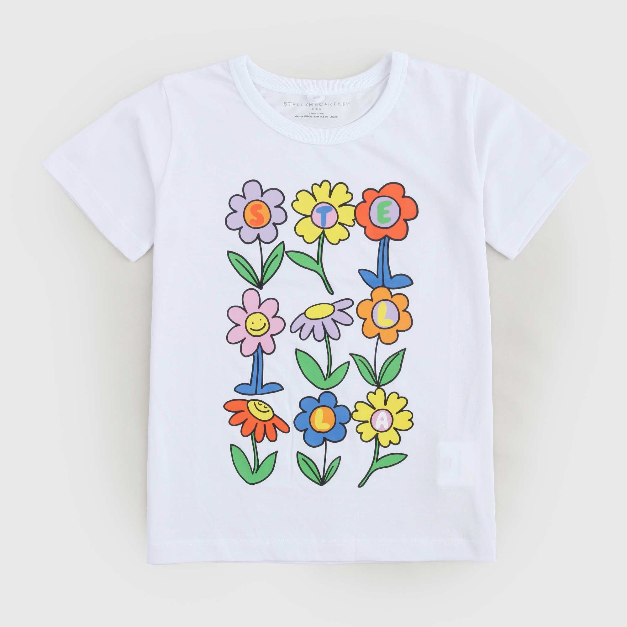 T-shirt Bianca Con Fiori Firmata STELLA MCCARTNEY - annameglio.com abbigliamento moda