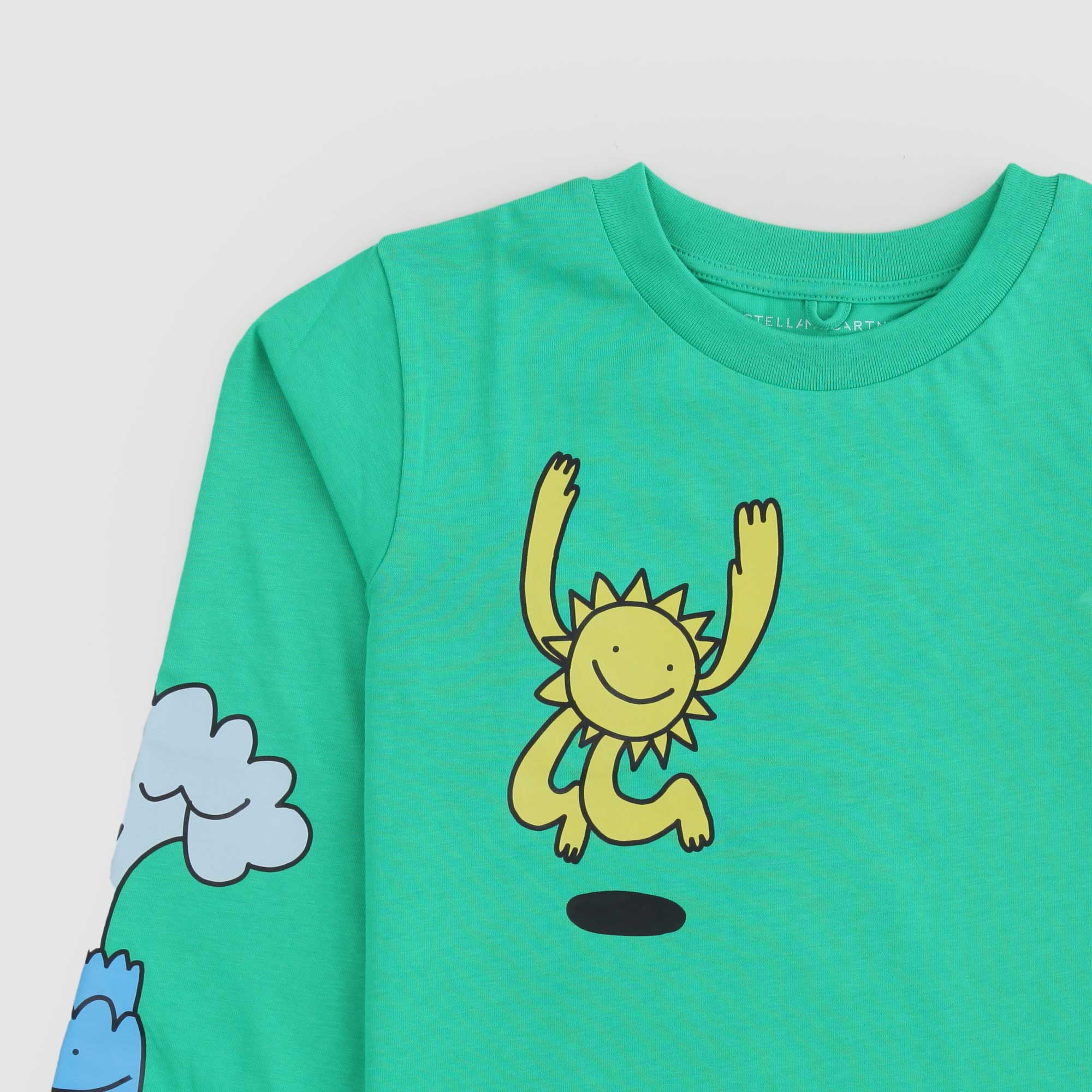 T-shirt Verde Con Stampe Firmata STELLA MCCARTNEY - annameglio.com abbigliamento moda