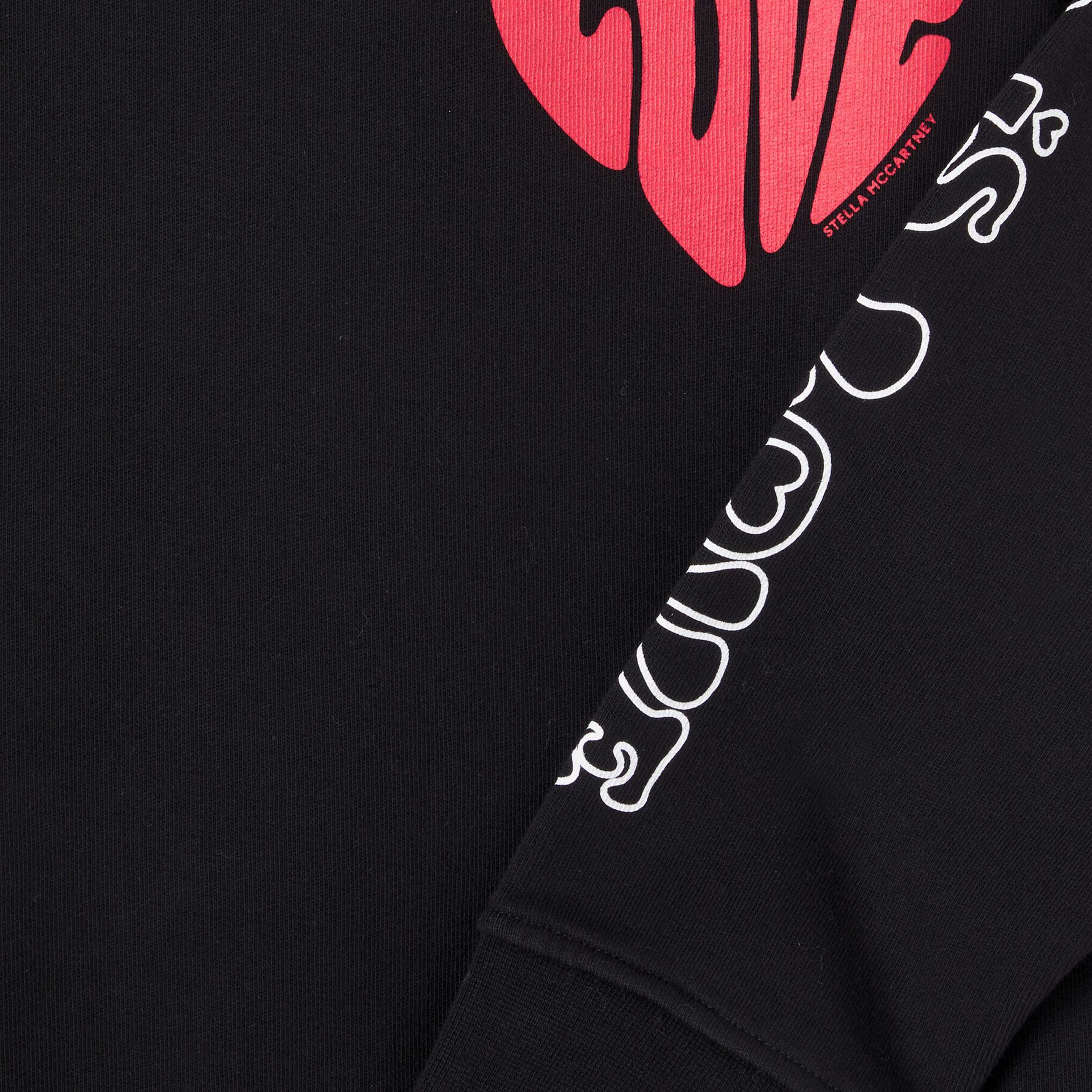 Felpa Nera Con Stampa Firmata STELLA MCCARTENEY - annameglio.com abbigliamento moda