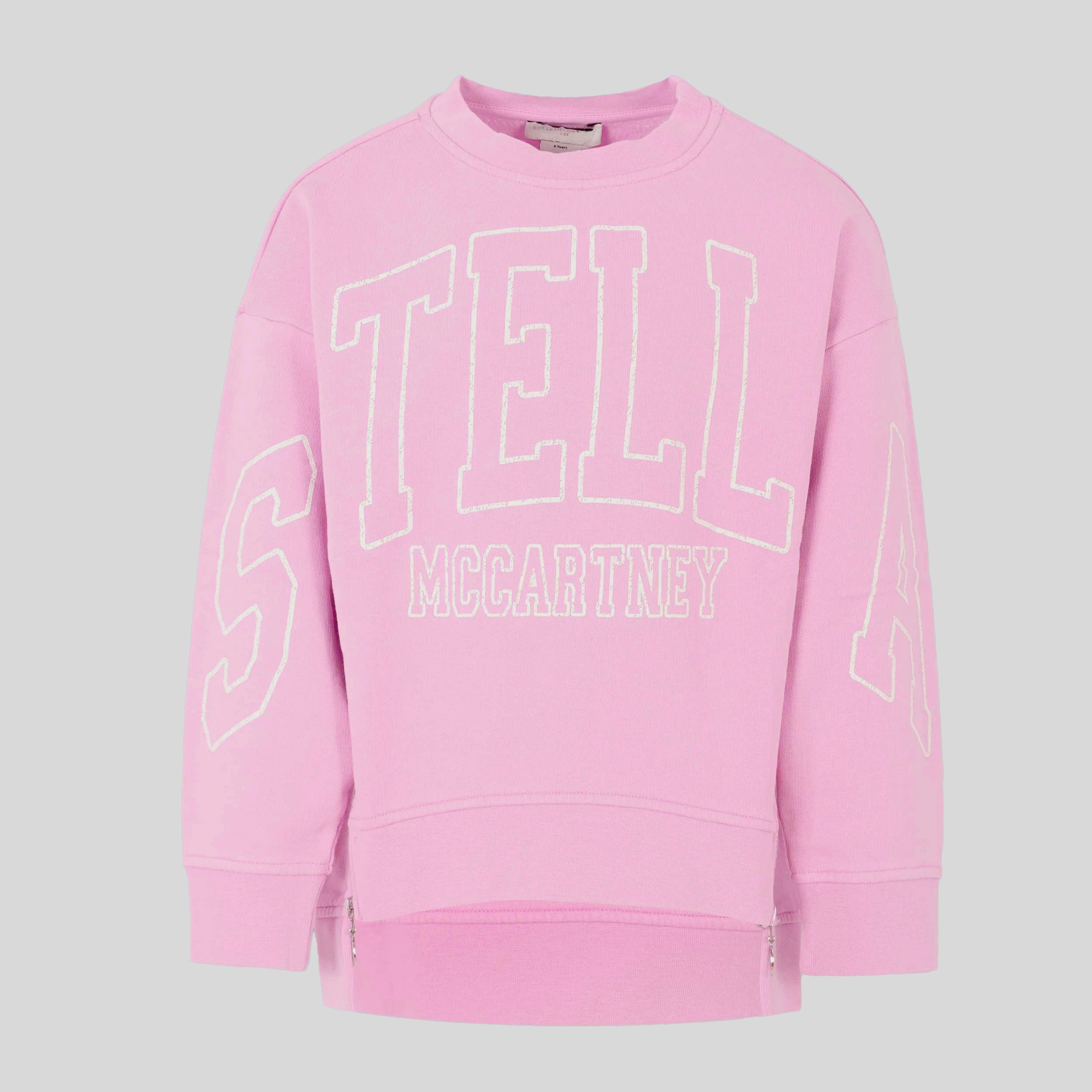 Felpa Rosa Ricamo Bianco Firmata STELLA MCCARTNEY - annameglio.com abbigliamento moda