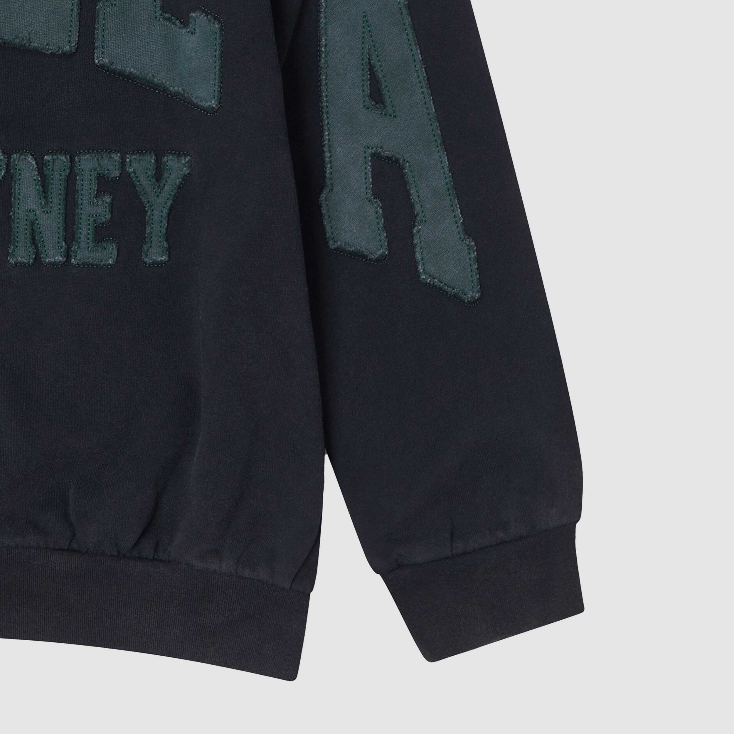 Felpa Nera Con Logo Verde Firmata STELLA MCCARTNEY - annameglio.com abbigliamento moda