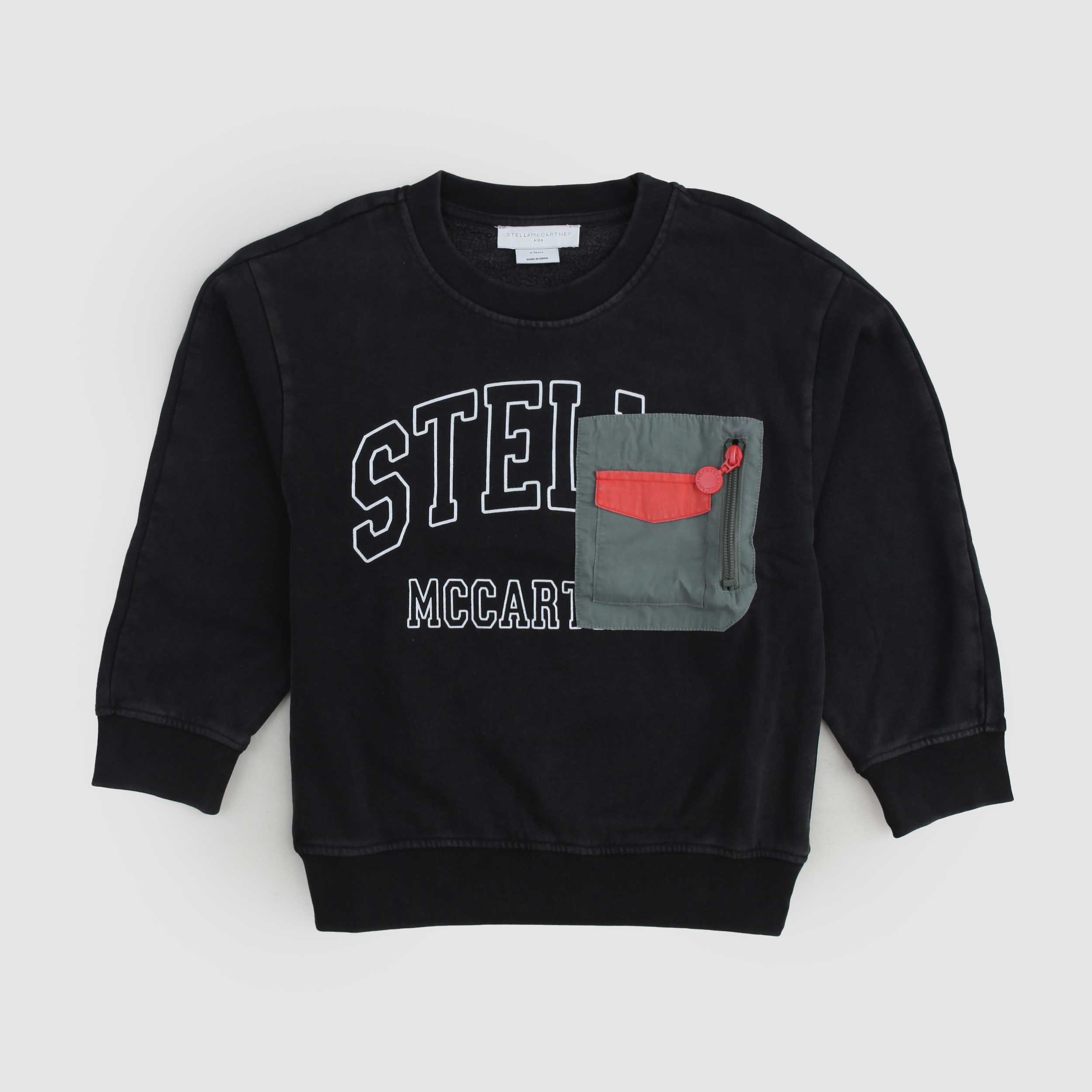 Felpa Nera Con Taschino Firmata STELLA MCCARTNEY - annameglio.com abbigliamento moda