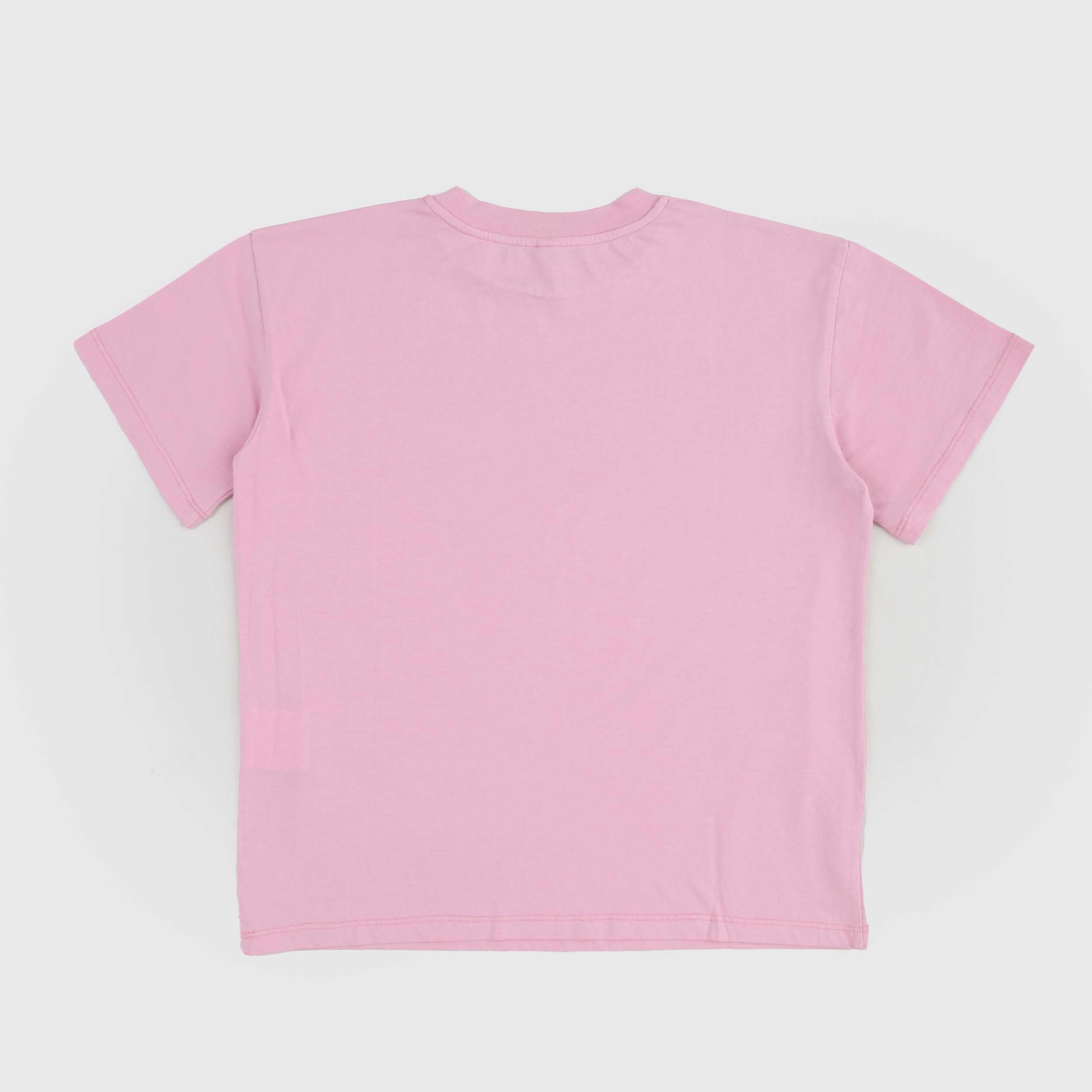 T-shirt Rosa Logo Bianco Firmata STELLA MCCARTNEY - annameglio.com abbigliamento moda