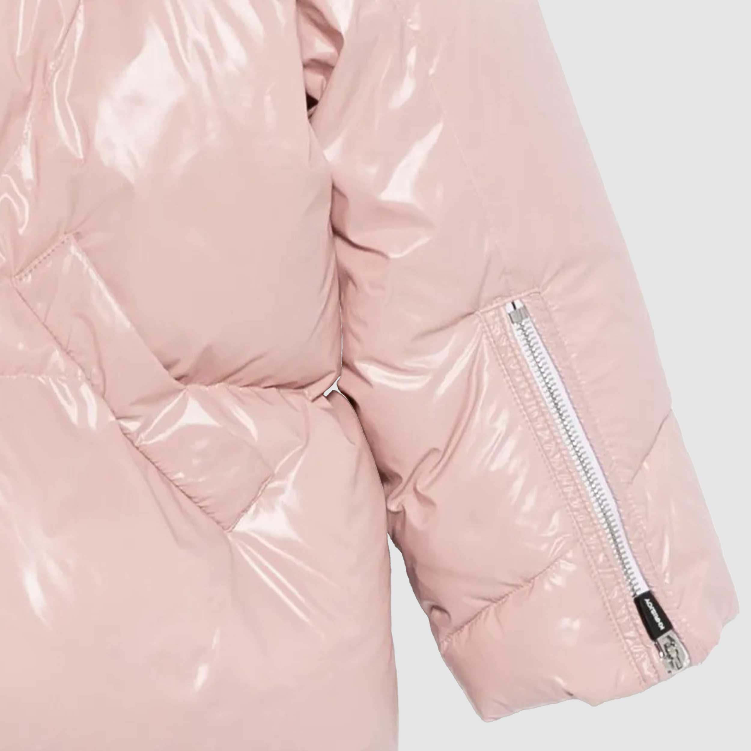 Piumino Rosa Con Zip Sulle Maniche By KHRISJOY - annameglio.com abbigliamento moda