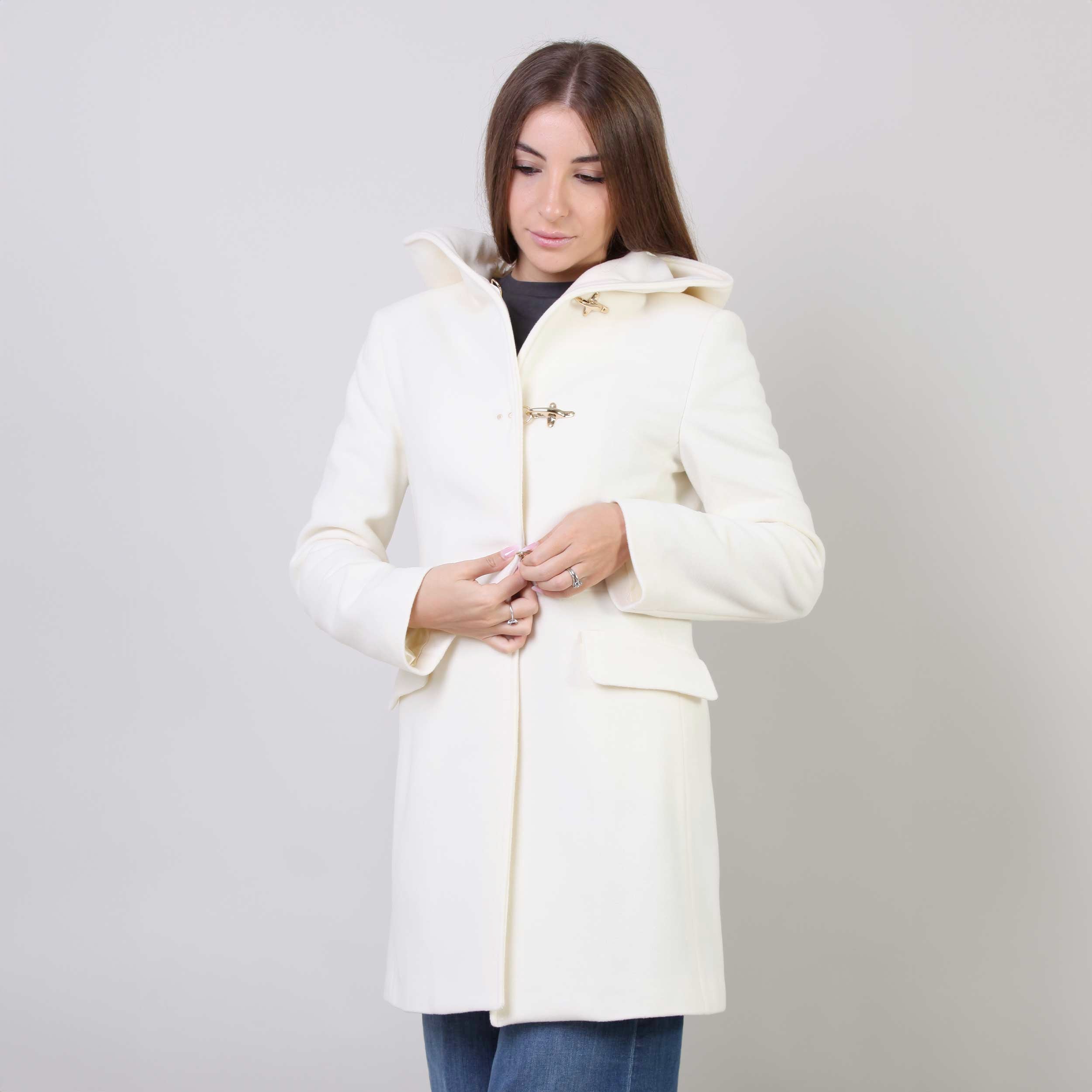 Cappotto Bianco Con Moschettoni Firmato FAY JUNIOR - annameglio.com abbigliamento moda