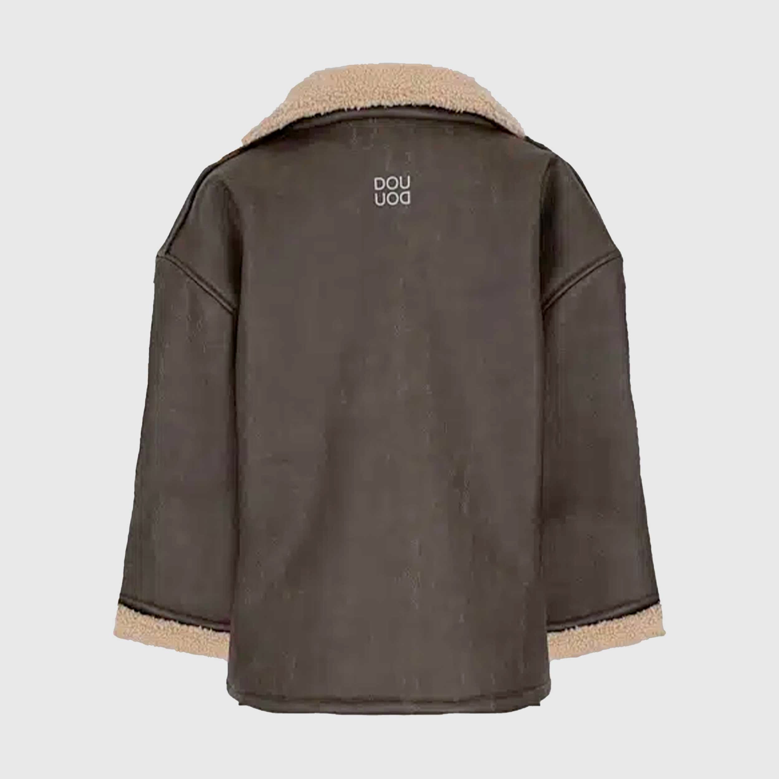 Giacca Marrone Con Teddy Firmata DOUUOD - annameglio.com abbigliamento moda