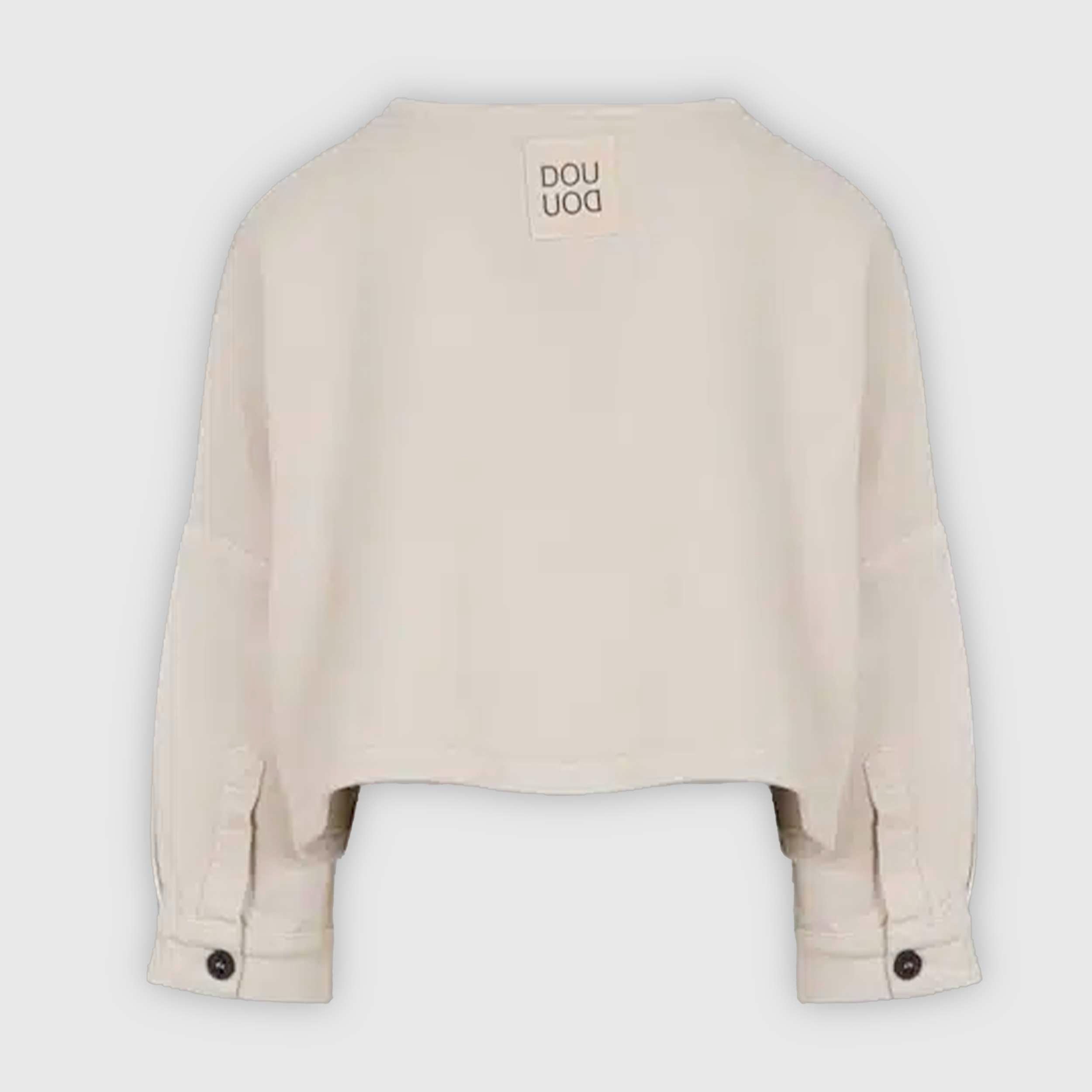 Felpa Danubio Beige Firmata DOUUOD - annameglio.com abbigliamento moda