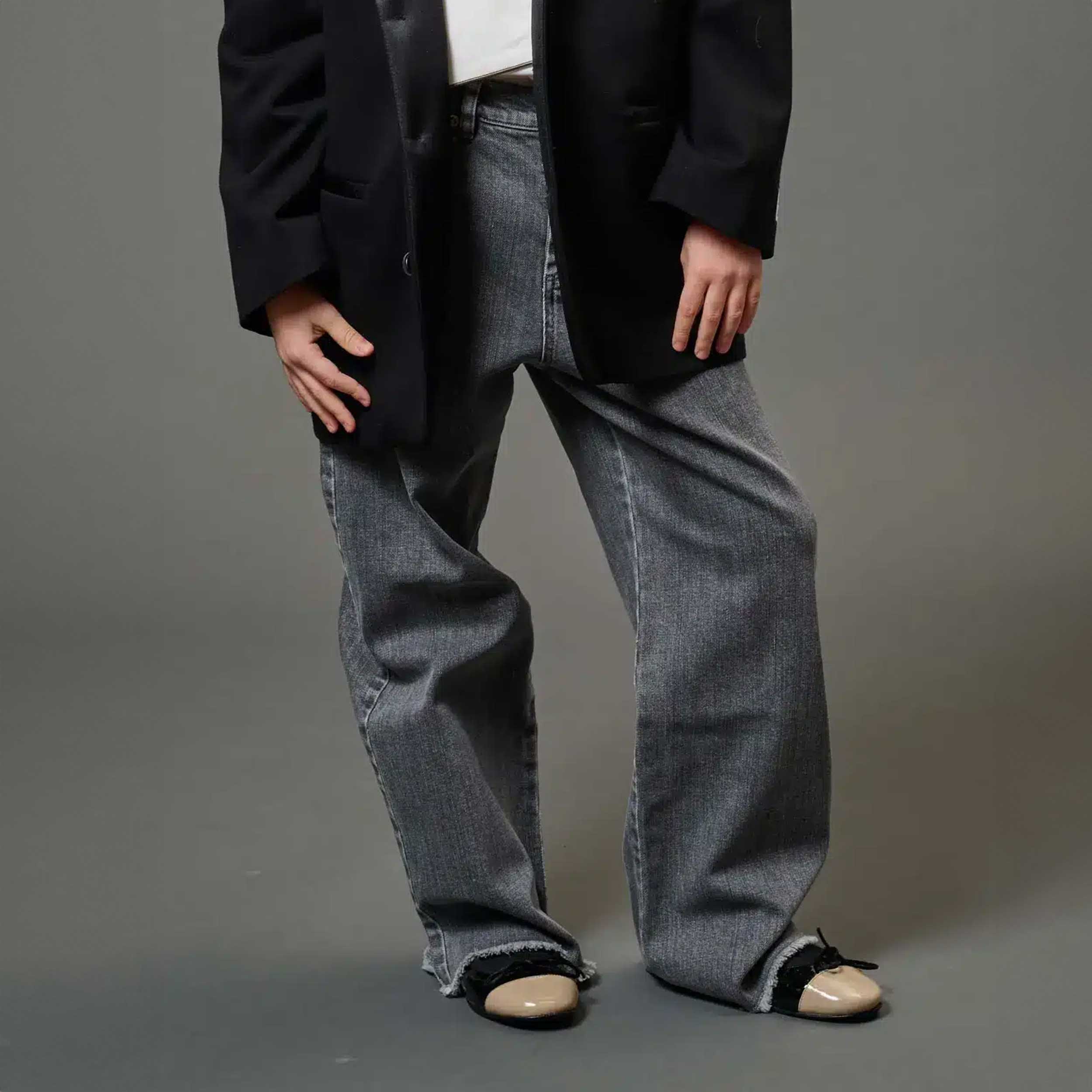 Jeans Modello Largo Grigio Firmato DOUUOD - annameglio.com abbigliamento moda