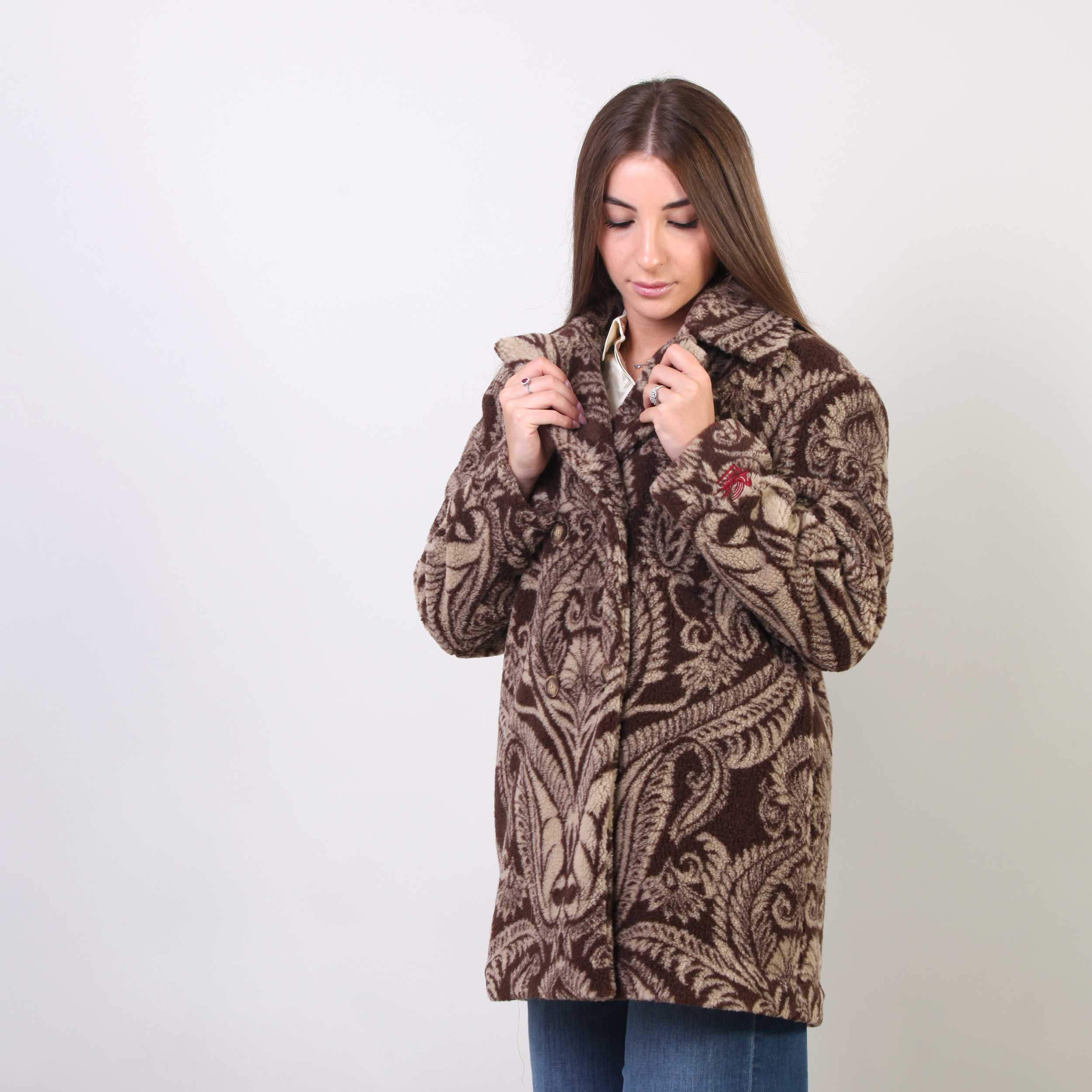 Cappotto Doppiopetto Beige E Marrone Firmato ETRO - annameglio.com abbigliamento moda