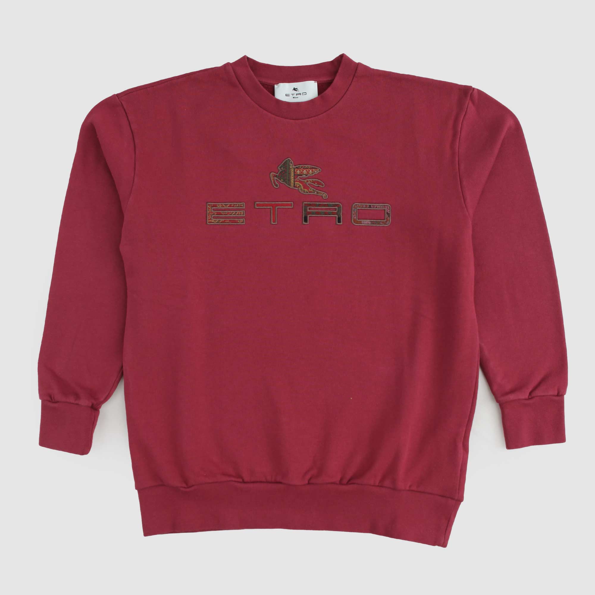 Felpa Bordeaux Con Logo Firmata ETRO - annameglio.com abbigliamento moda