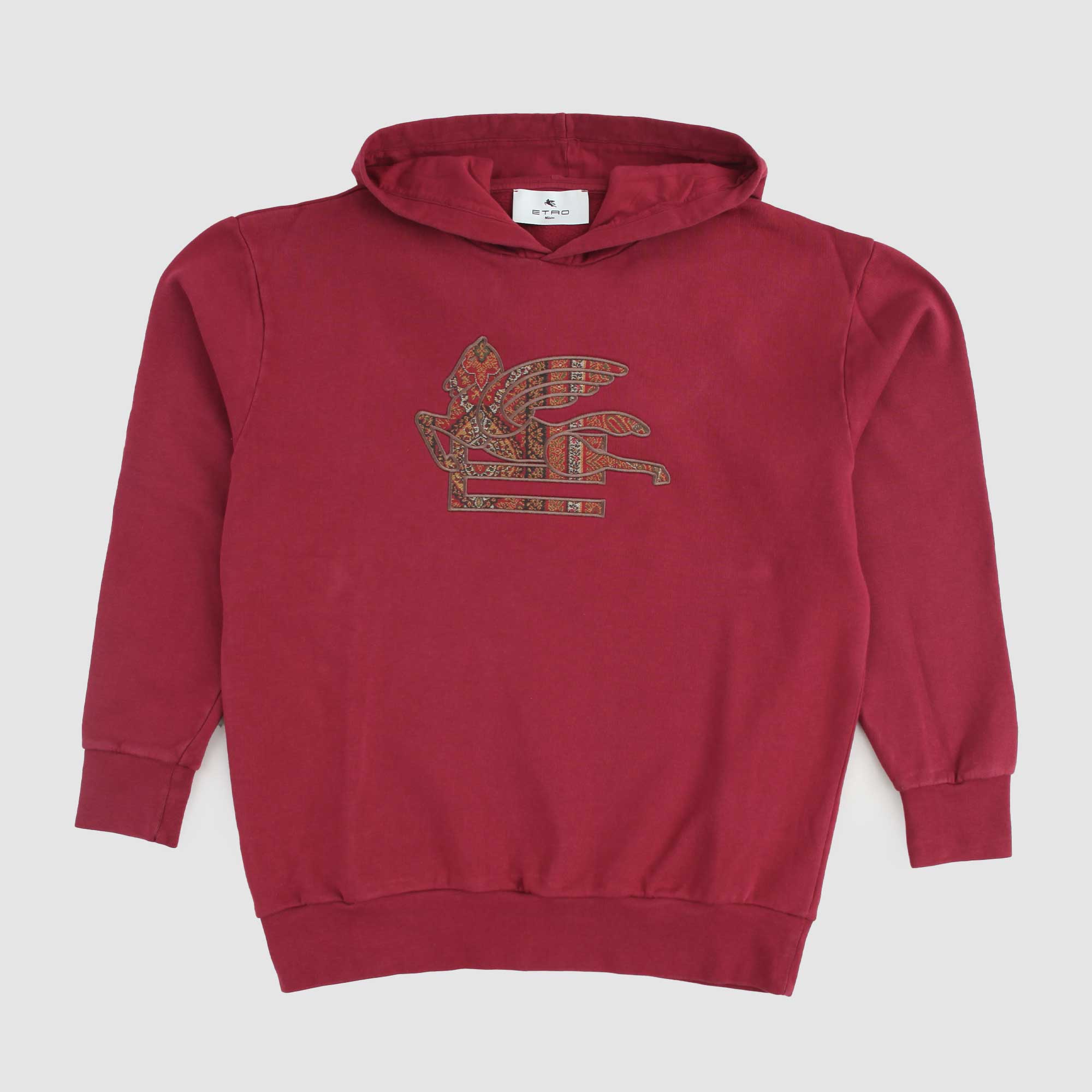 Felpa Bordeaux Con Cappuccio E Logo Firmata ETRO - annameglio.com abbigliamento moda