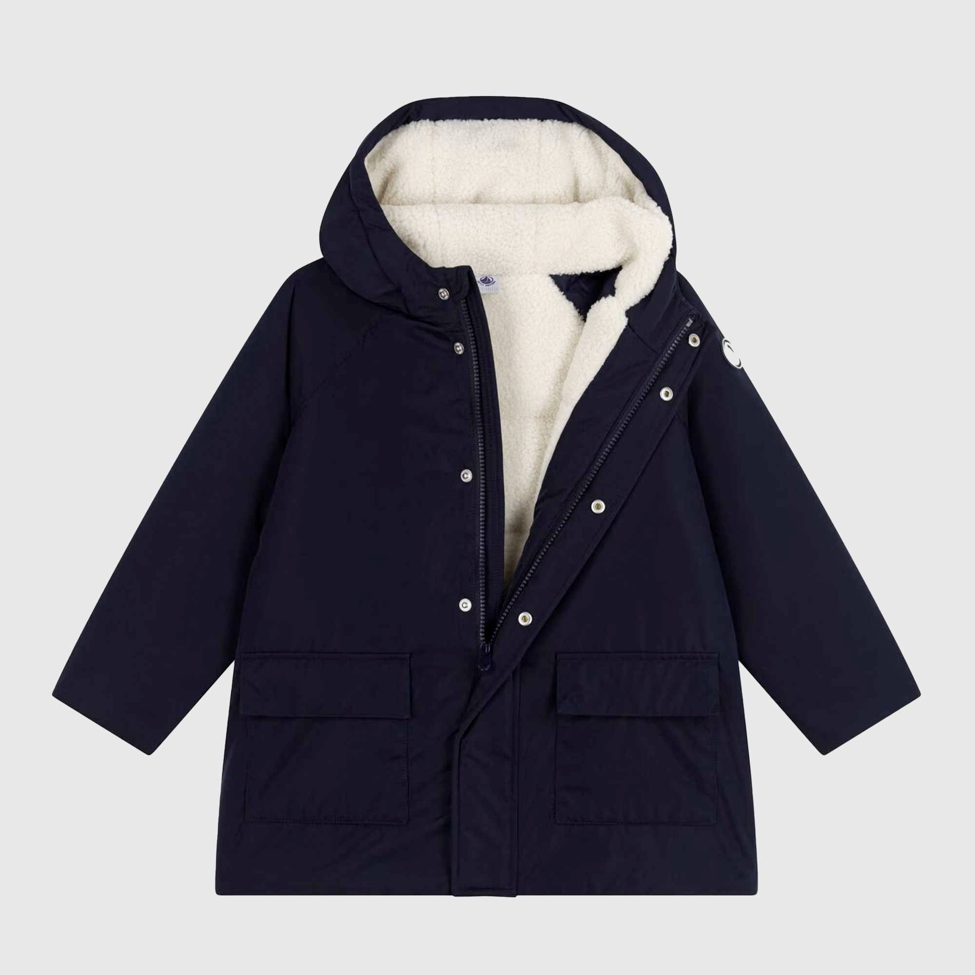 Parka Tinta Unita Blu Firmato PETIT BATEAU - annameglio.com abbigliamento moda