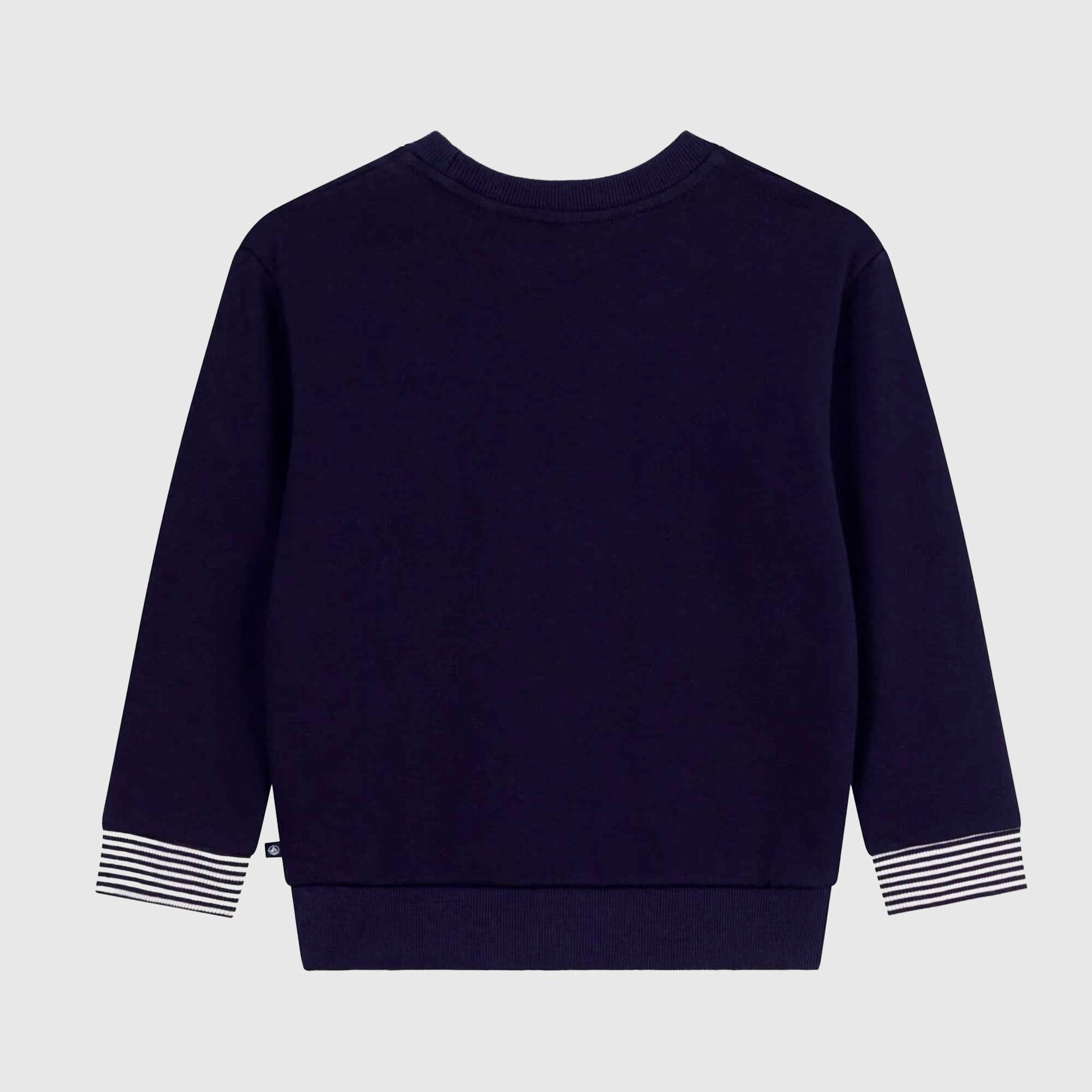 Felpa Blu In Cotone Con Stampa By PETIT BATEAU - annameglio.com abbigliamento moda