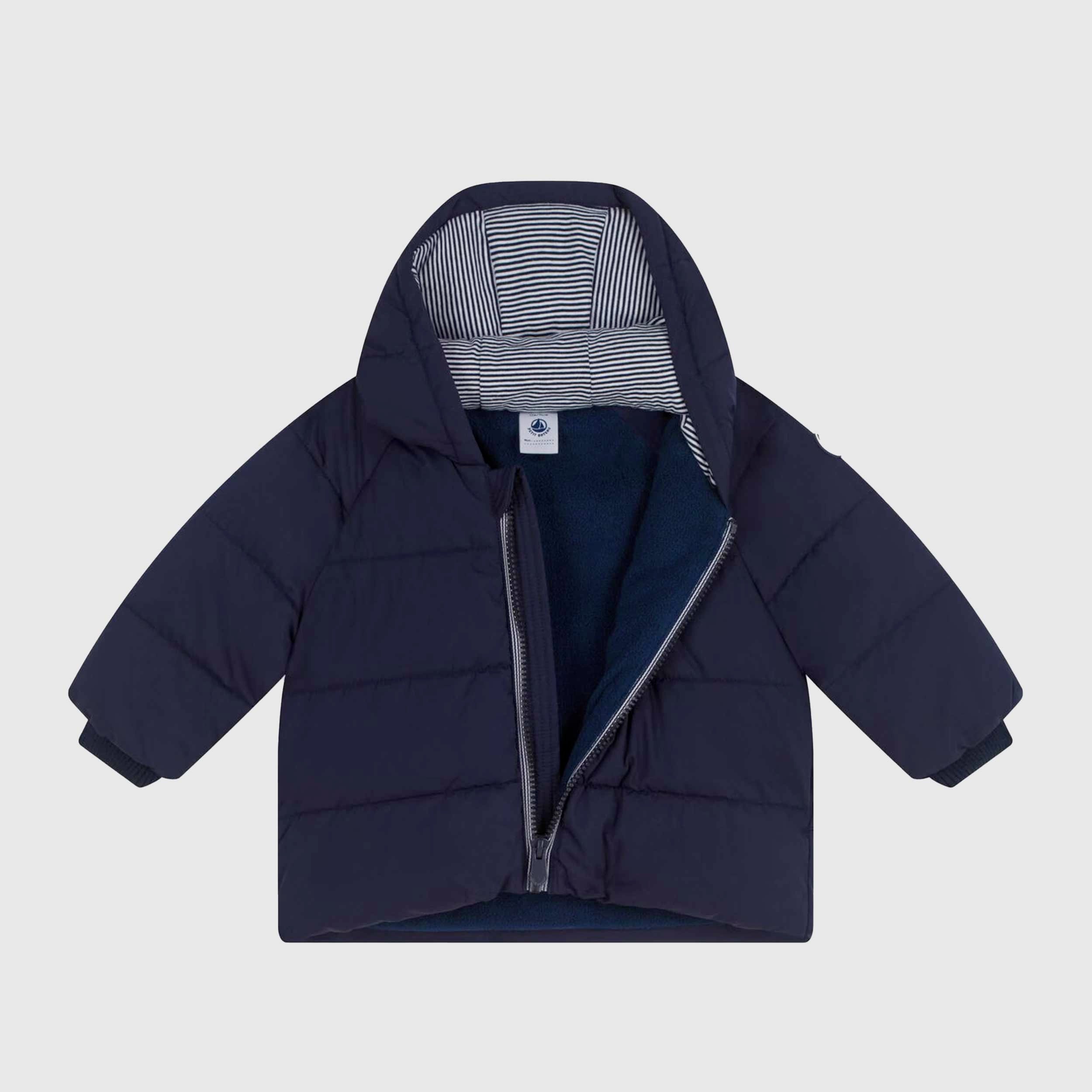 Piumino Blu Con Cappuccio Firmato PETIT BATEAU - annameglio.com abbigliamento moda