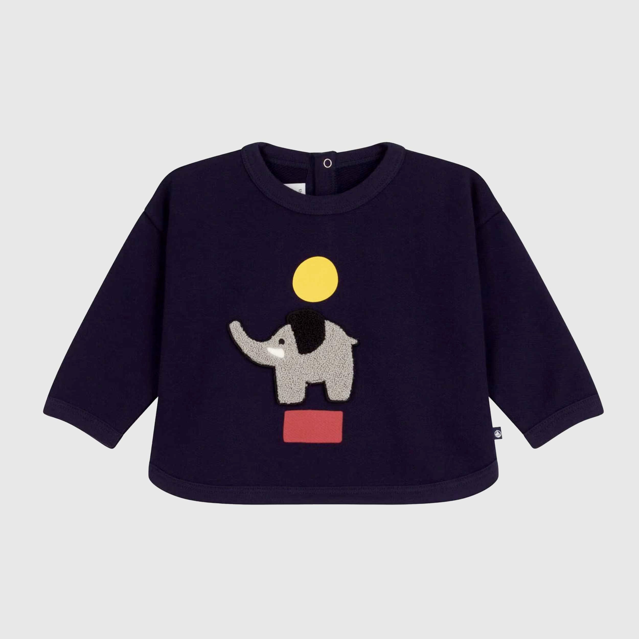 Felpa Stampato Elefante Firmata PETIT BATEAU - annameglio.com abbigliamento moda