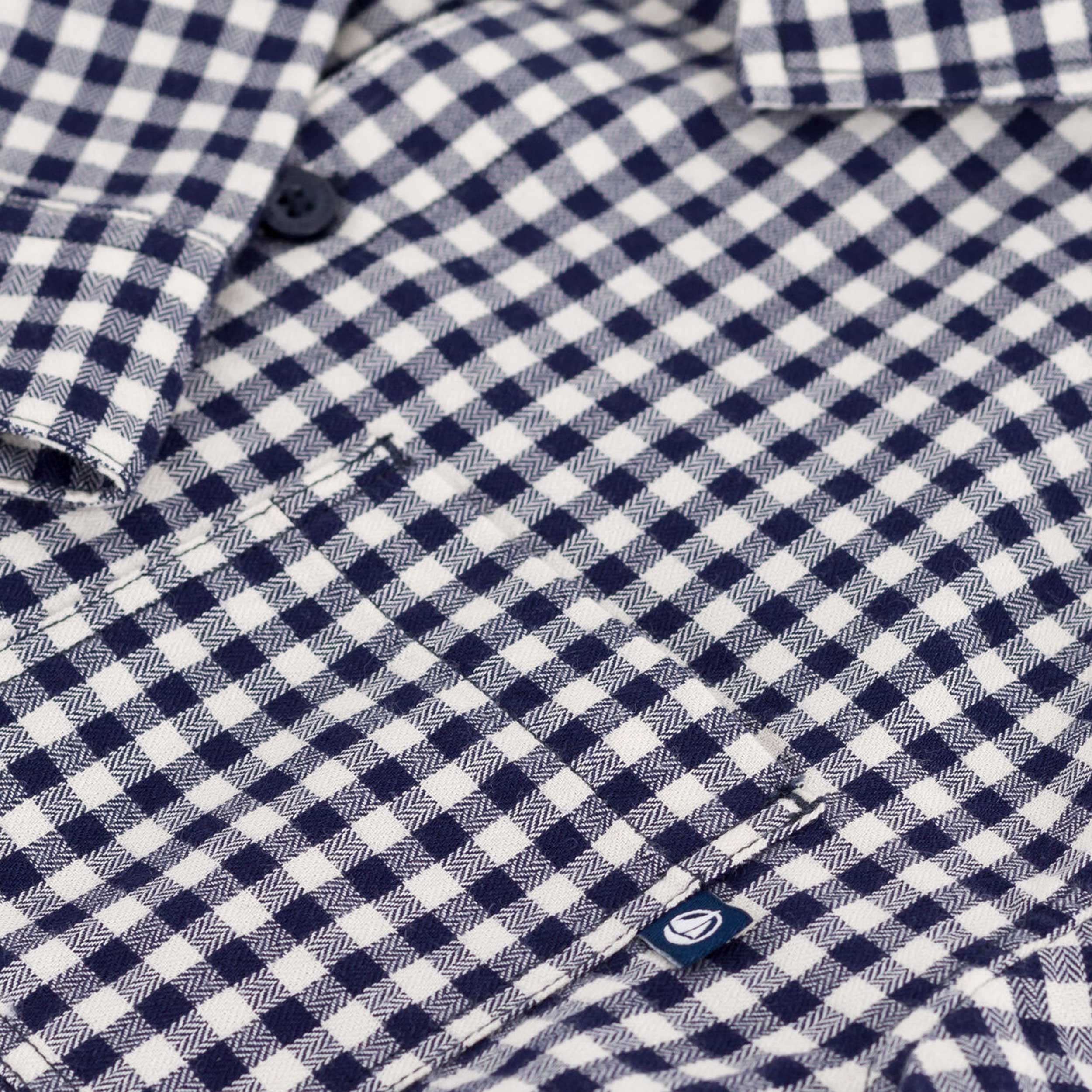 Checked Cotton Shirt by PETIT BATEAU