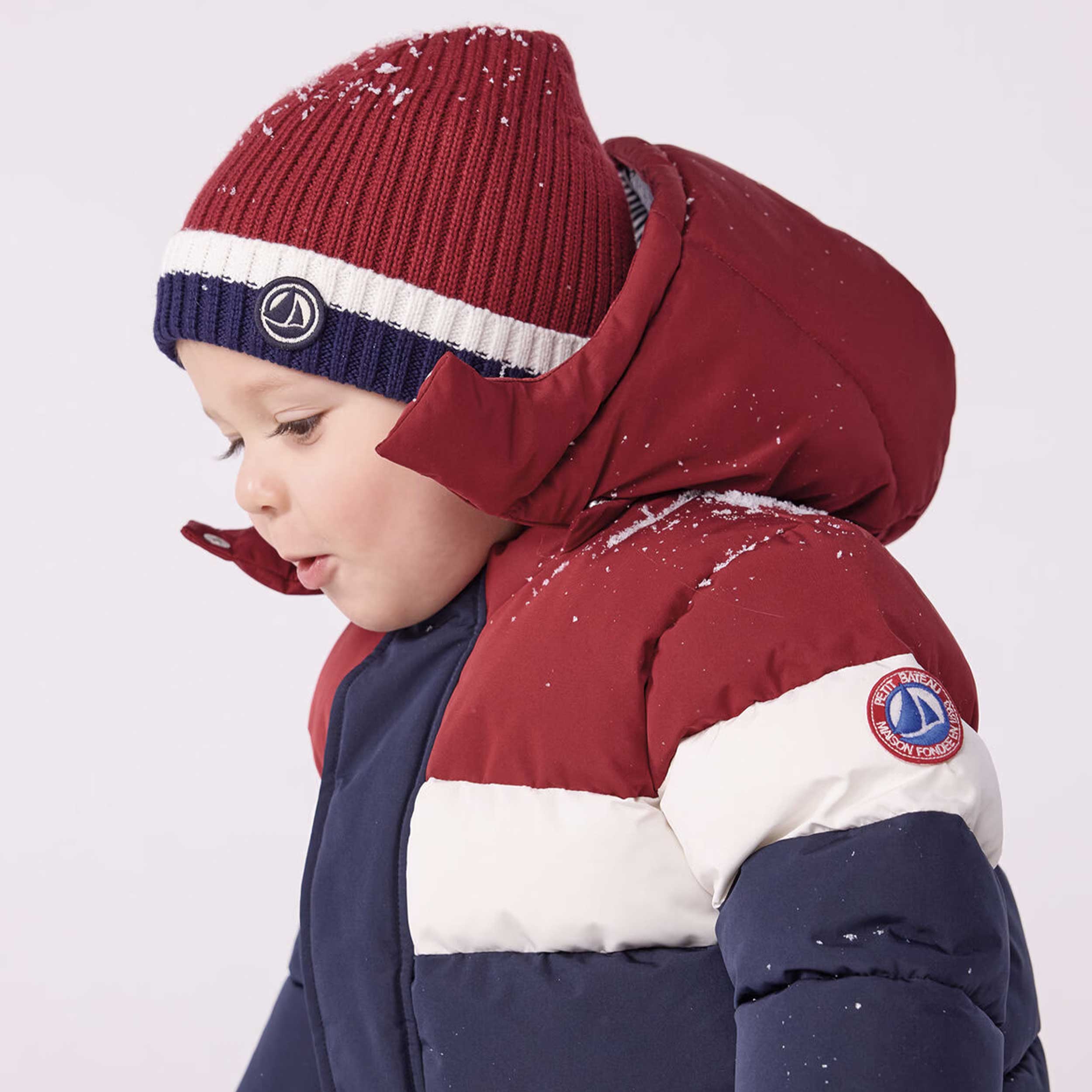 Piumino Tricolore Con Logo Firmato PETIT BATEAU - annameglio.com abbigliamento moda