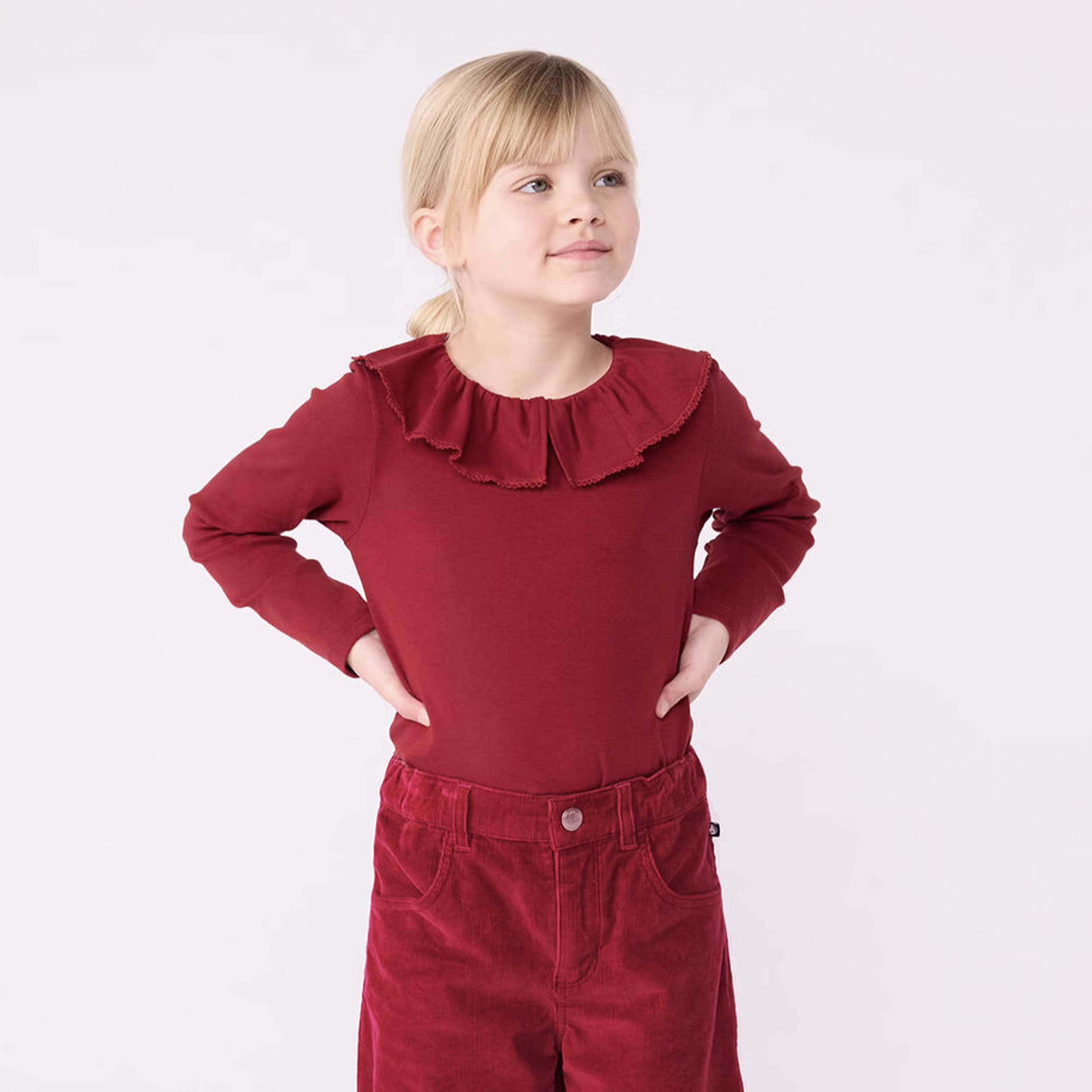T-shirt Bordeaux Tinta Unita Firmata PETIT BATEAU - annameglio.com abbigliamento moda