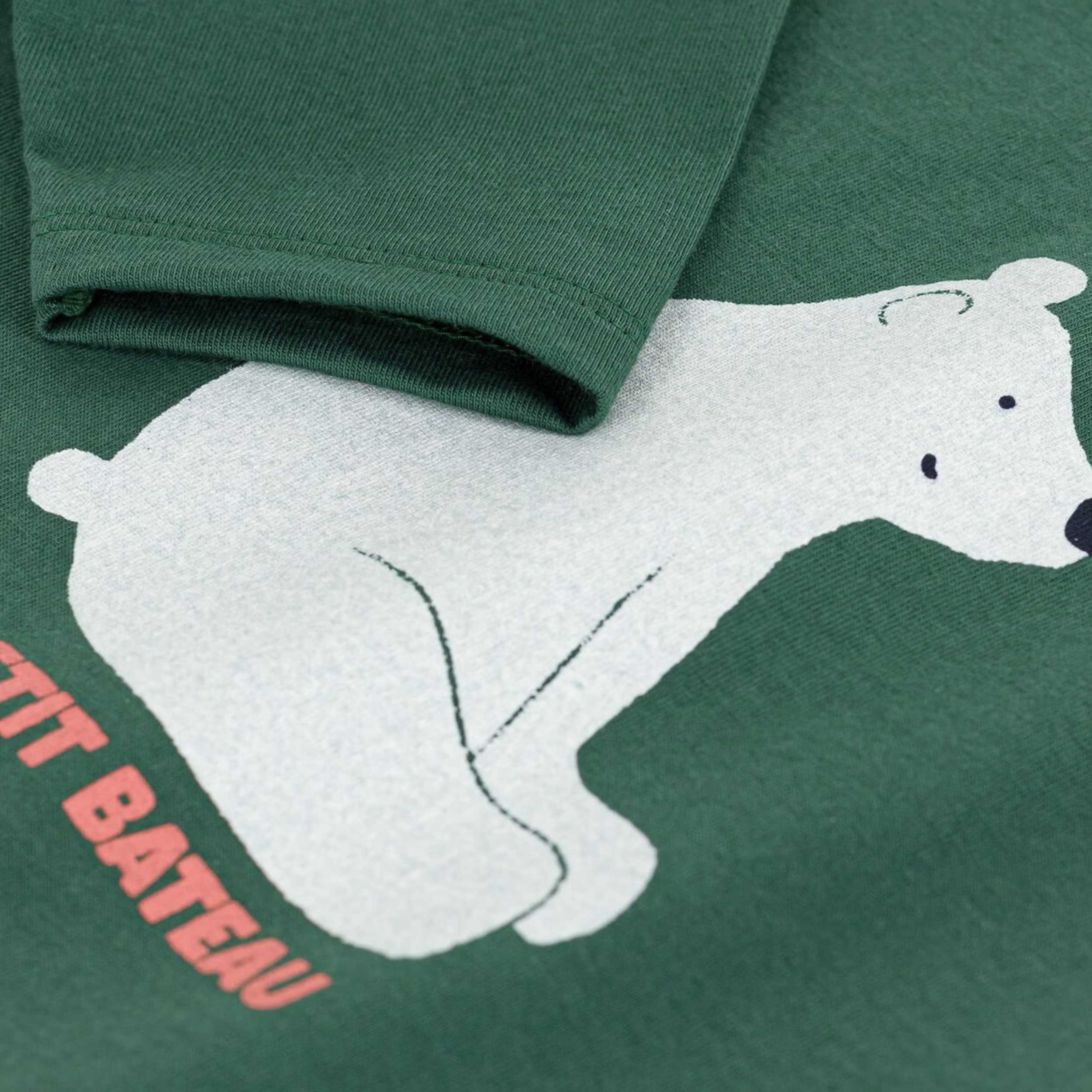 Maglietta Verde Con Orso Firmata PETIT BATEAU - annameglio.com abbigliamento moda