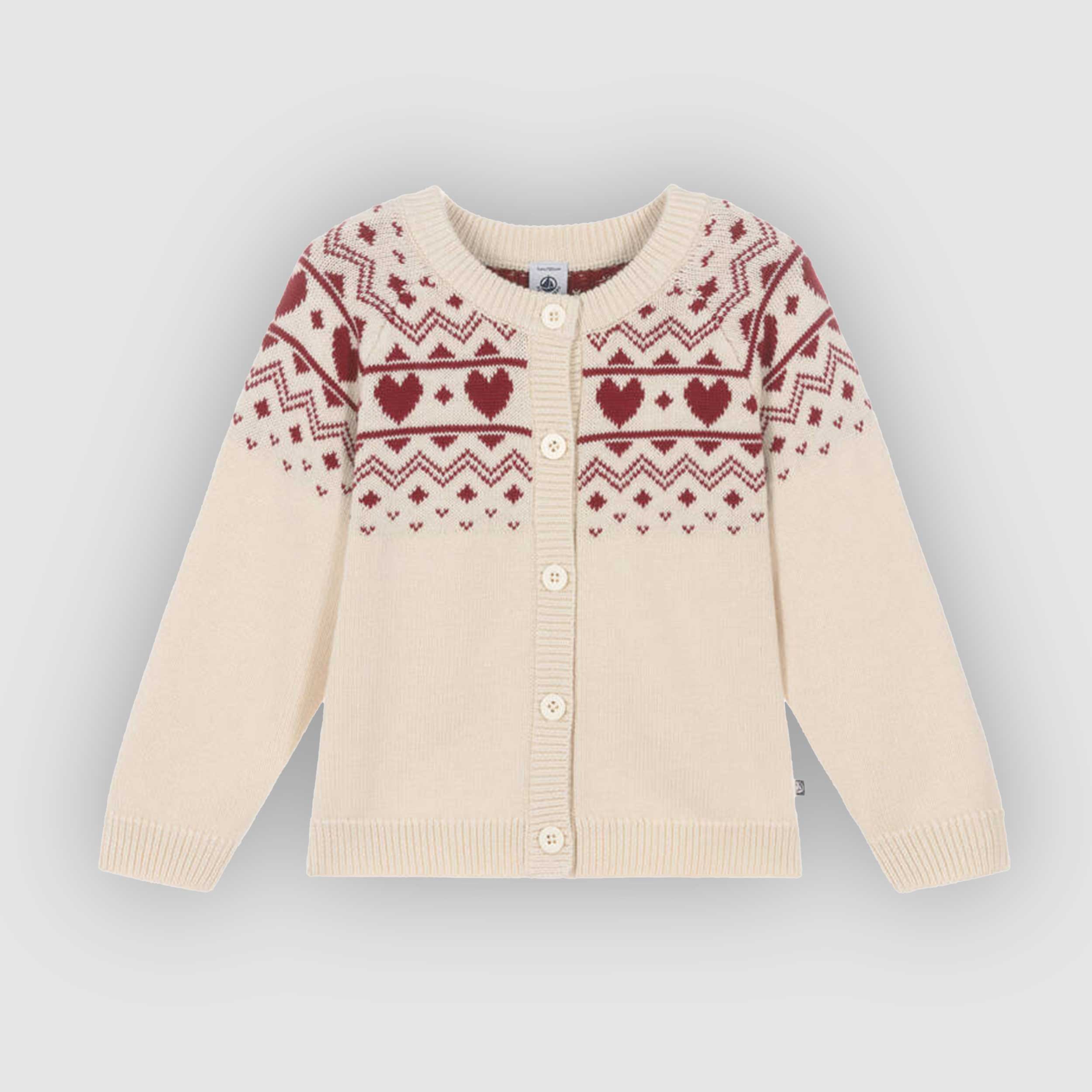 Cardigan Beige E Rosso Firmato PETIT BATEAU - annameglio.com abbigliamento moda