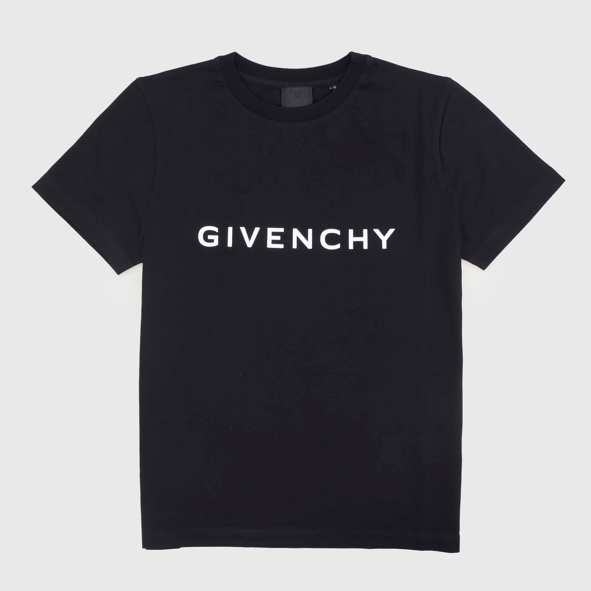T-Shirt Nera Con Logo Bianco Firmata GIVENCHY - annameglio.com abbigliamento moda