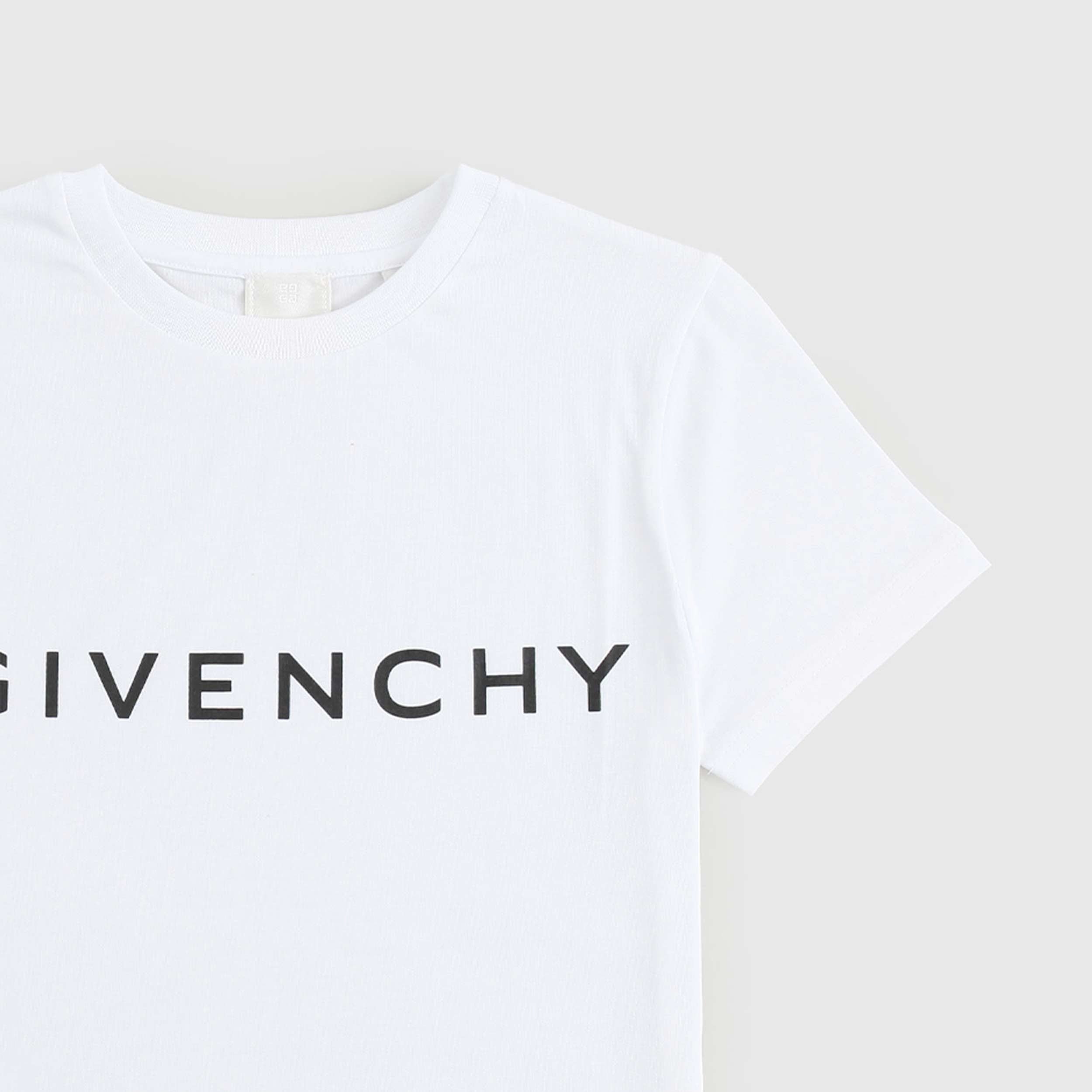 T-Shirt Bianca Con Logo Nero Firmata GIVENCHY - annameglio.com abbigliamento moda